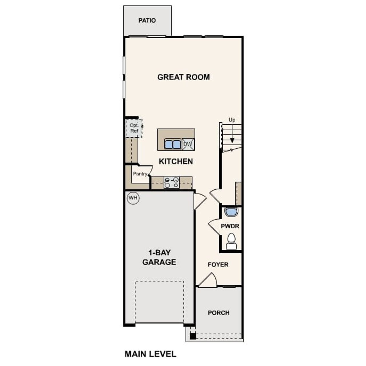 2D floor plan layout of this home in The Dogwood Series at The Landings at Pecan Park, Jacksonville, FL (Image 2).