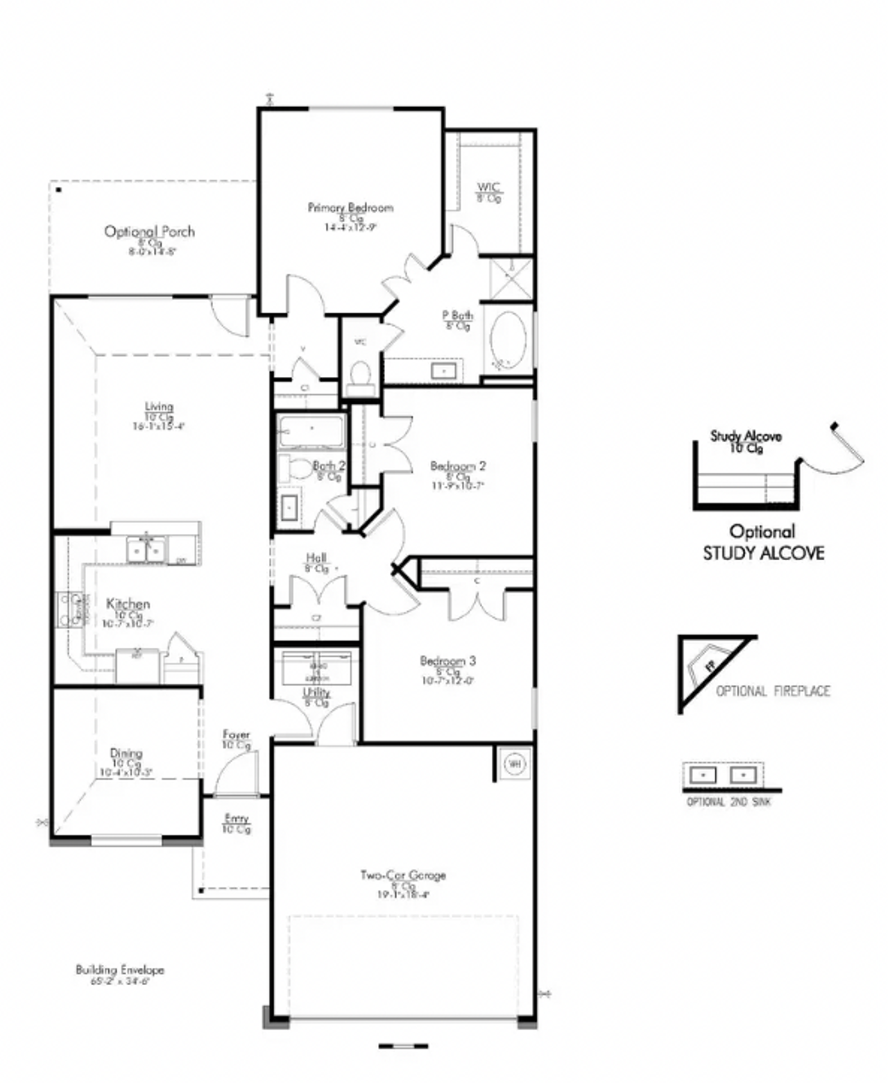 2D floor plan layout for the S-1443 by Stylecraft Builders in The Lakes at Crockett Martin, Conroe, TX (Image 2). 2D floor plan layout for the S-1443 by Stylecraft Builders in The Lakes at Crockett Martin, Conroe, TX (Image 2).