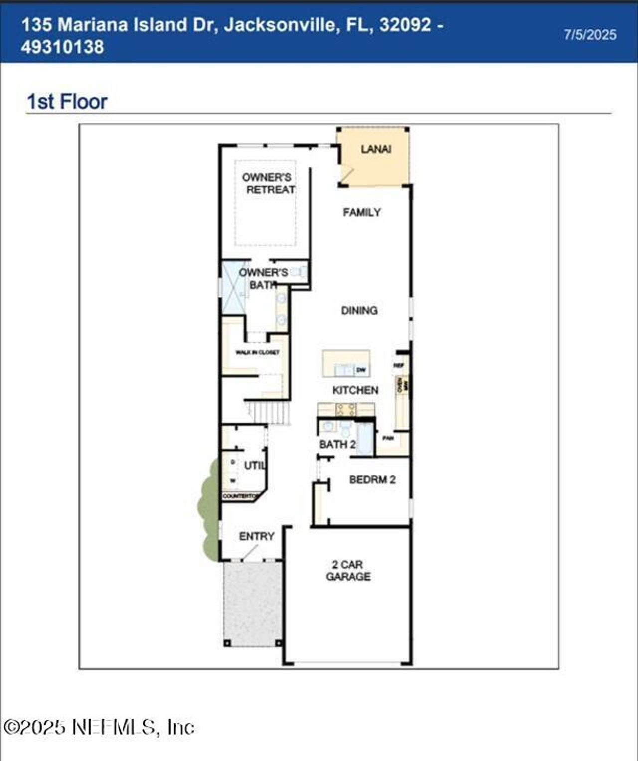2D floor plan layout of this home in Evergreen Island at Silverleaf - Executive, St. Augustine, FL (Image 2). 2D floor plan layout of this home in Evergreen Island at Silverleaf - Executive, St. Augustine, FL (Image 2).