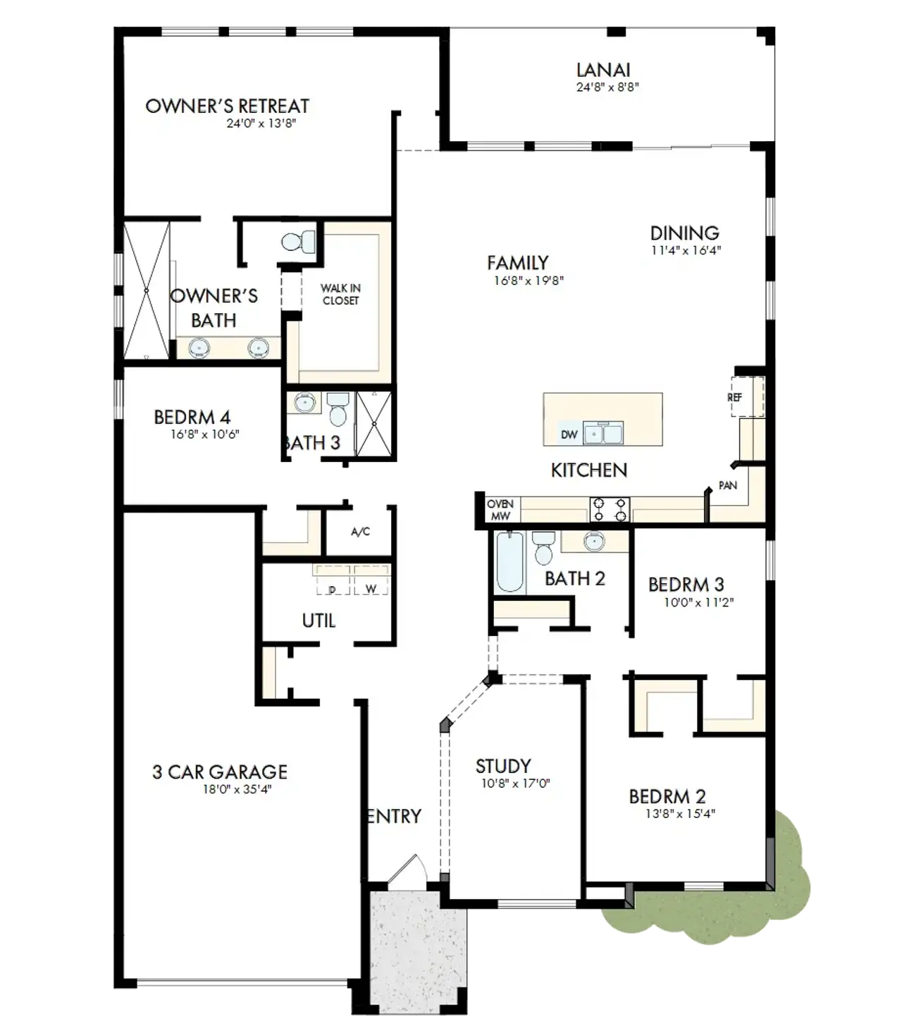 2D floor plan layout of this home in Coasterra, Palmetto, FL (Image 2).