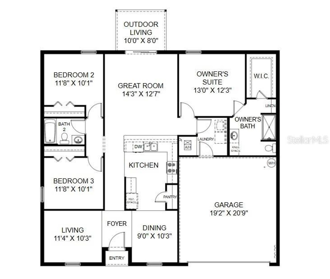 2D floor plan layout of this home in , Citrus Springs, FL (Image 2). 2D floor plan layout of this home in , Citrus Springs, FL (Image 2).
