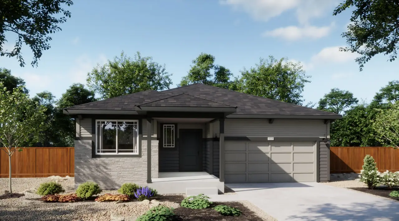 Representative exterior photo of a completed home built from the 4003 by Risewell Homes in Mead Crossing, Mead, CO (Image 2).