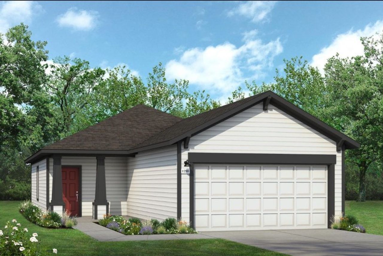 Image 2 representing the 1230 by Brohn Homes in Cloverleaf, Austin, TX.