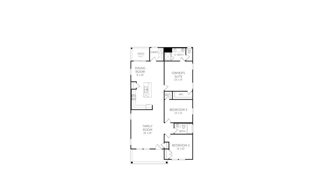 2D floor plan layout of this home in Castlewood, Taylor, TX (Image 2).
