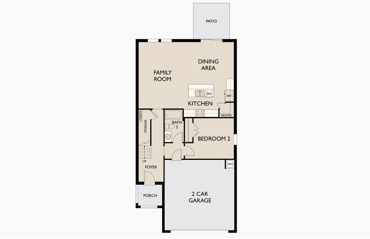 2D floor plan layout of this home in Pelham Square, Deland, FL (Image 2).
