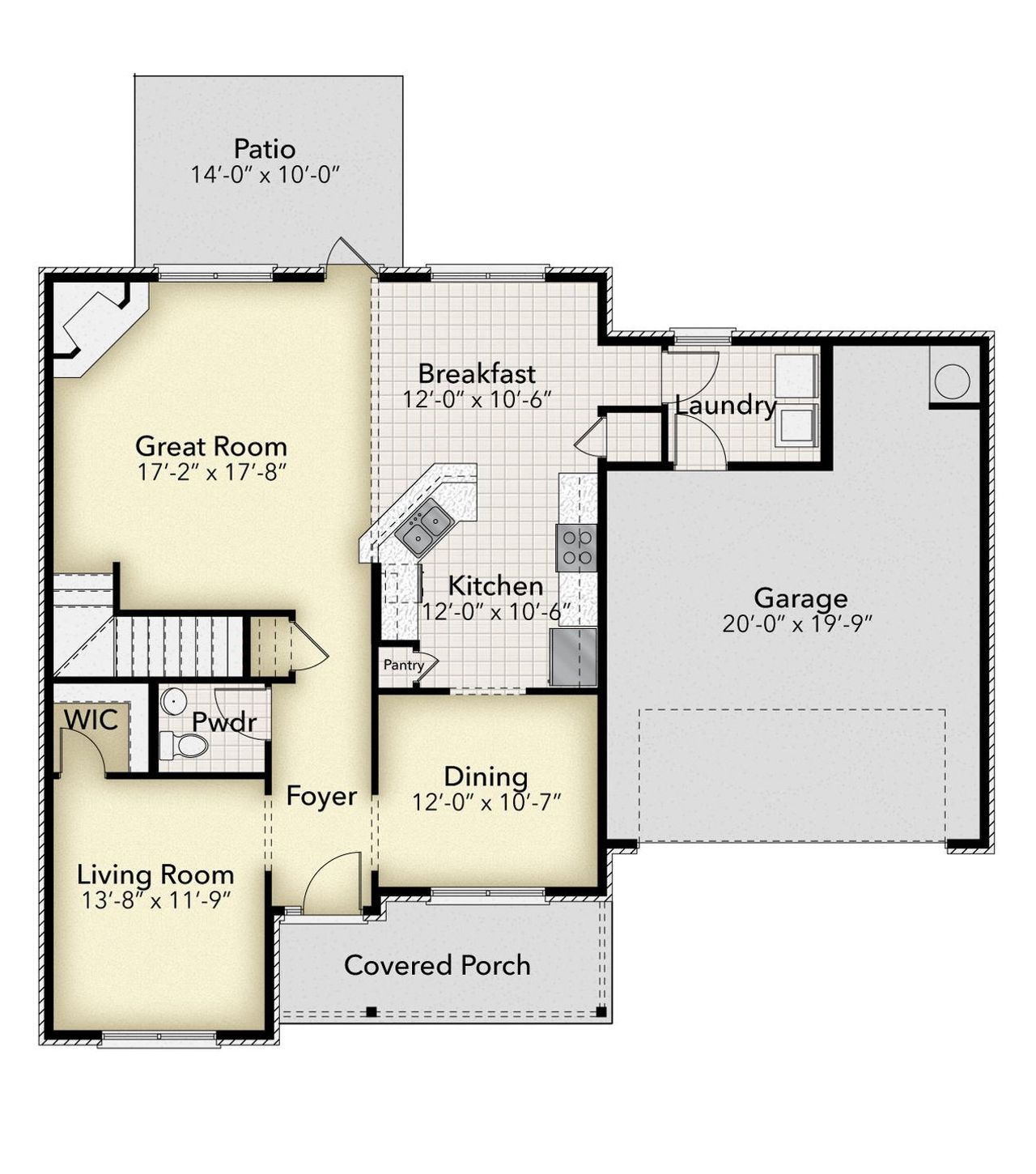 2D floor plan layout of this home in Blossom Grove, Milton, FL (Image 2).