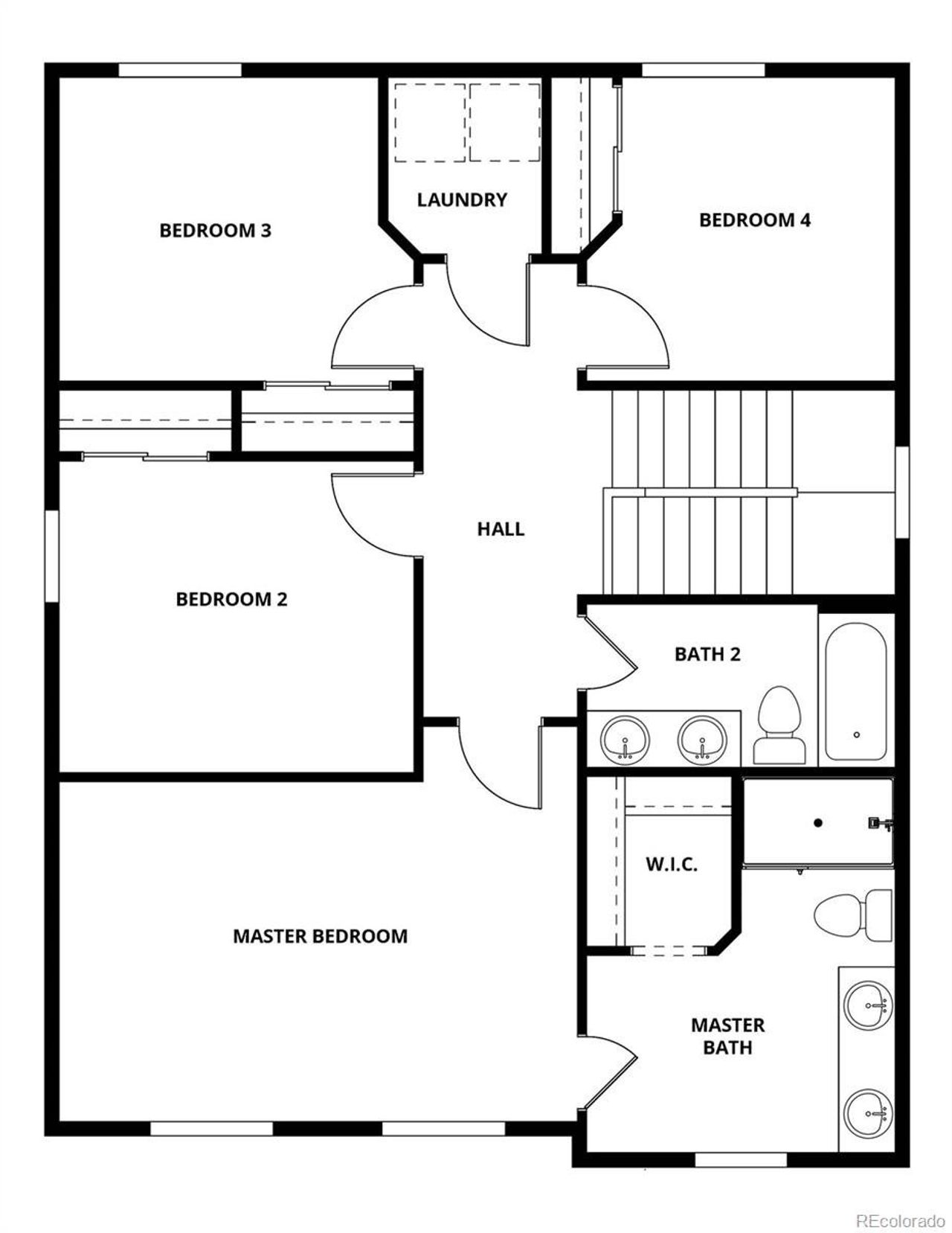 2D floor plan layout of this home in Farmstead, Berthoud, CO (Image 2).