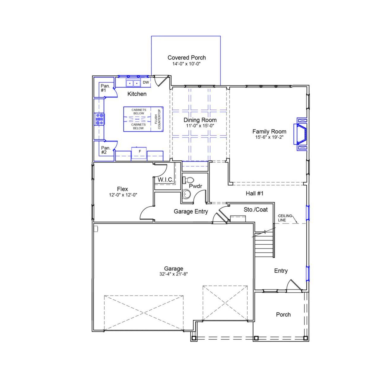 2D floor plan layout of this home in Pebble Branch, Chapin, SC (Image 2).