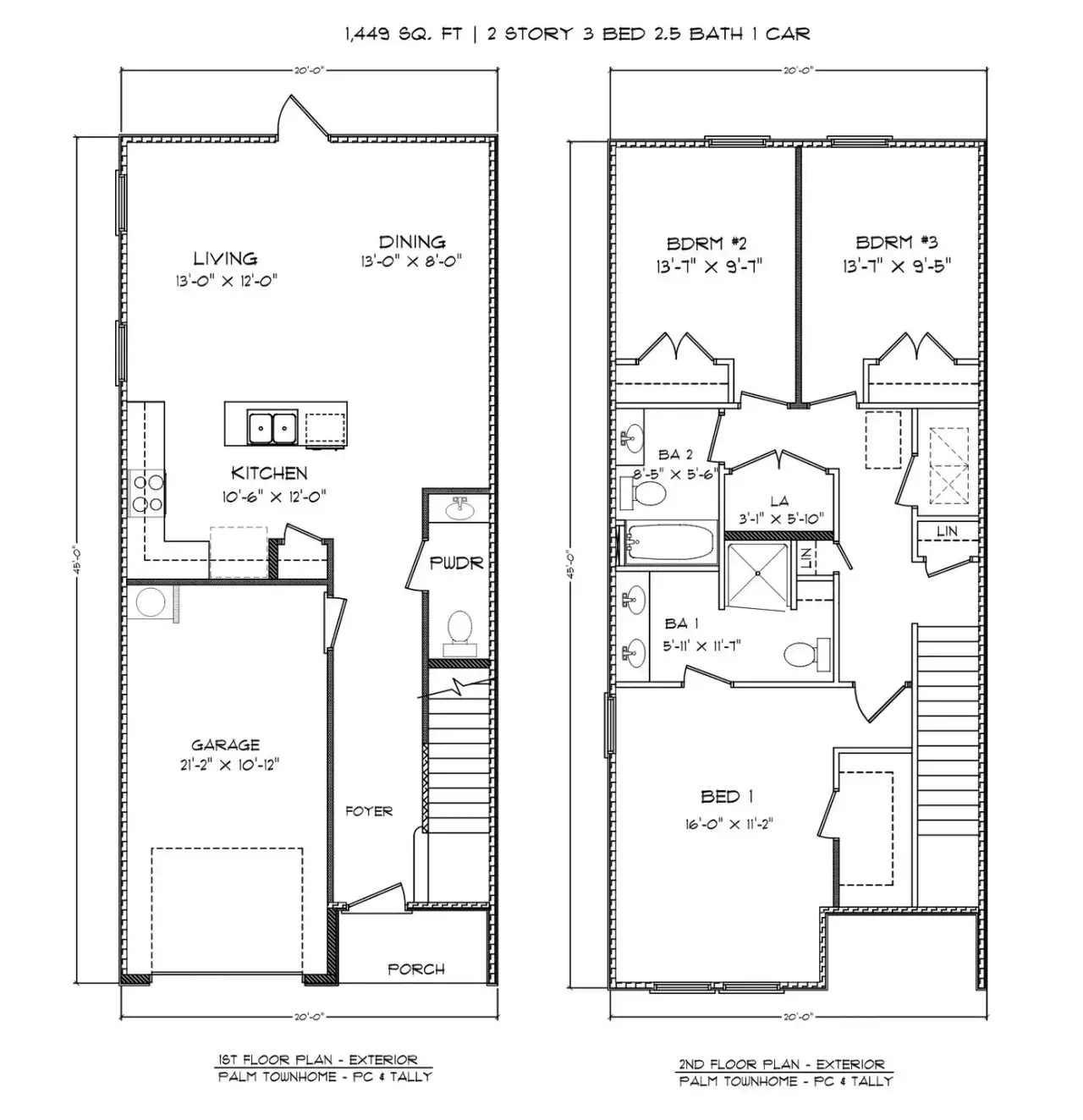 2D floor plan layout for the Palm A by D.R. Horton in Abilene Acres, Tallahassee, FL (Image 2). 2D floor plan layout for the Palm A by D.R. Horton in Abilene Acres, Tallahassee, FL (Image 2).