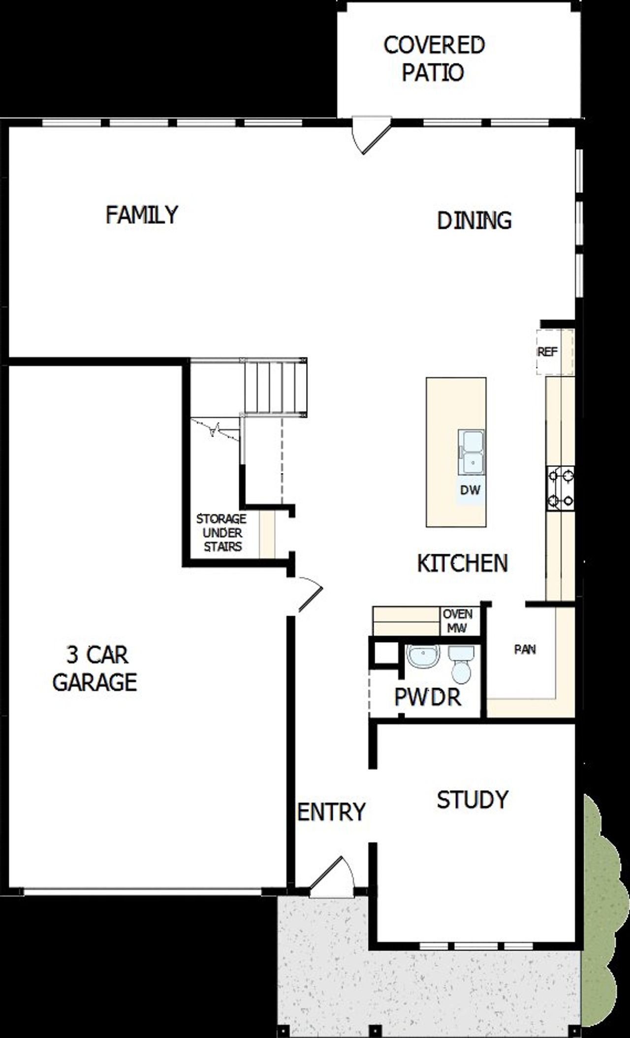 2D floor plan layout of this home in Hardy Pond, Rock Hill, SC (Image 2).