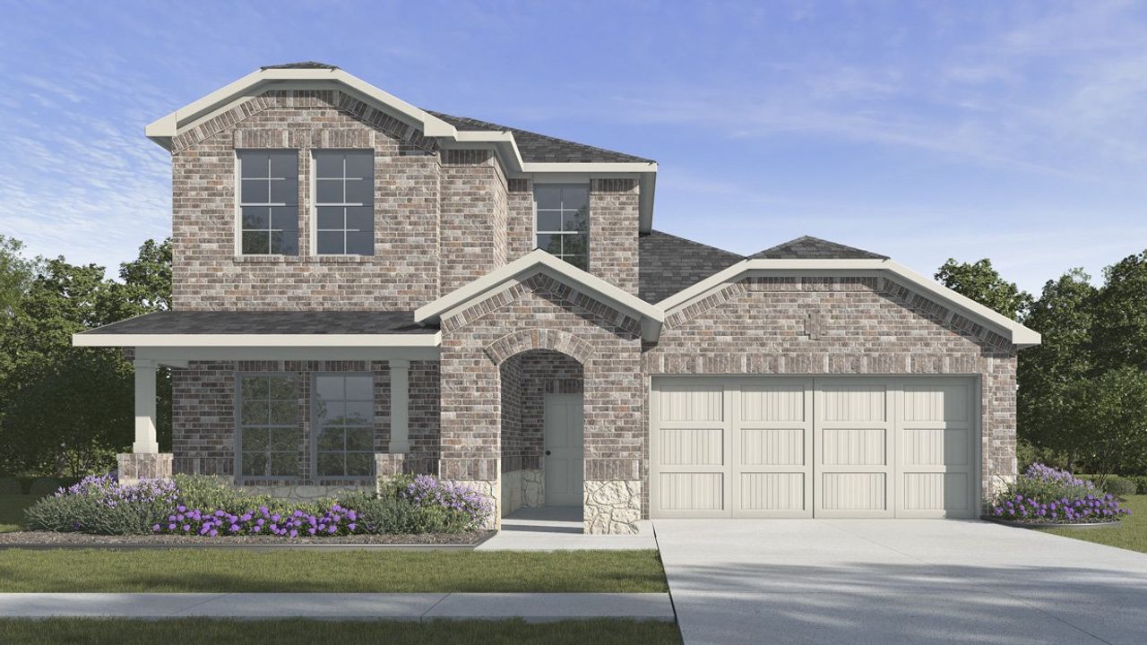 Representative exterior photo of a completed home built from the Midland by D.R. Horton in Verandah, Royse City, TX (Image 2). Representative exterior photo of a completed home built from the Midland by D.R. Horton in Verandah, Royse City, TX (Image 2).