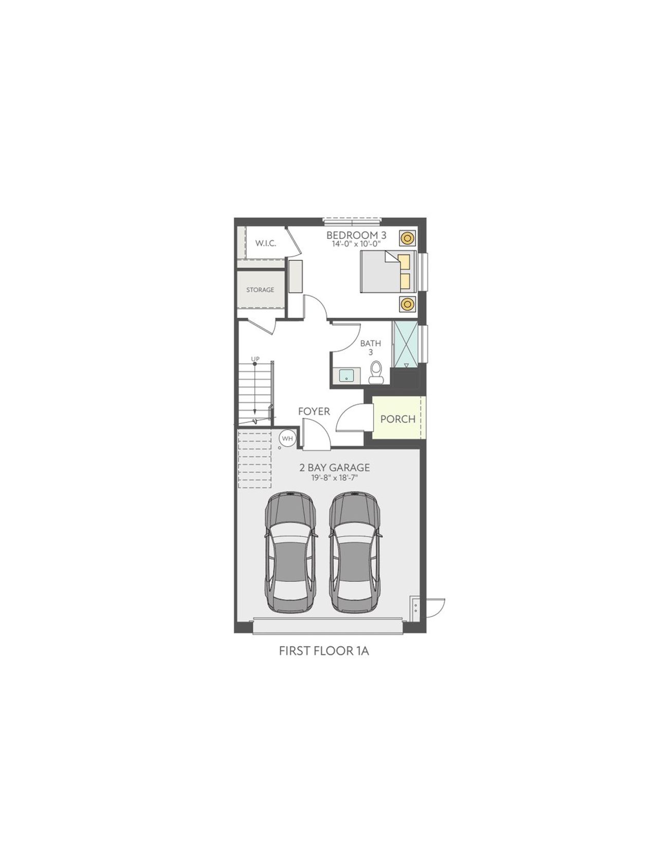 2D floor plan layout for the Boardwalk by Tri Pointe Homes in EvenTide, New Smyrna Beach, FL (Image 2).