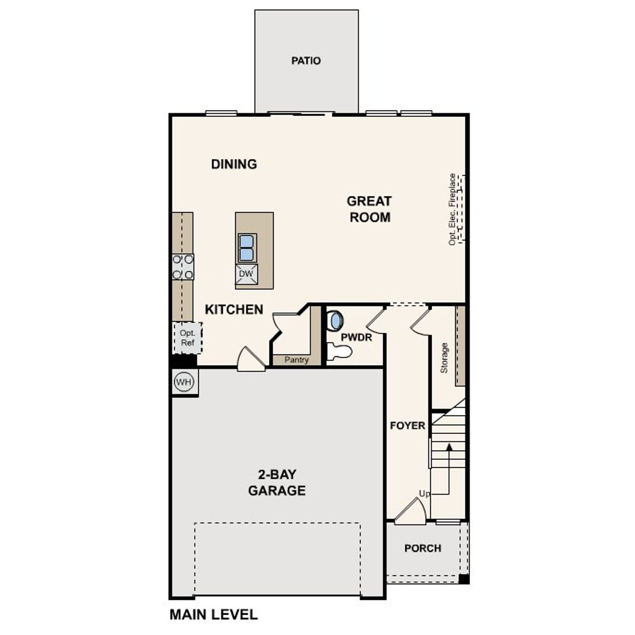 2D floor plan layout for the Mitchell by Century Communities in Grants Landing, Salisbury, NC (Image 2). 2D floor plan layout for the Mitchell by Century Communities in Grants Landing, Salisbury, NC (Image 2).