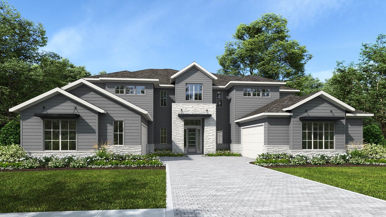 Representative exterior photo of a completed home built from the 5751MC by MasterCraft Builder Group in Madeira, St. Augustine, FL (Image 2). Representative exterior photo of a completed home built from the 5751MC by MasterCraft Builder Group in Madeira, St. Augustine, FL (Image 2).
