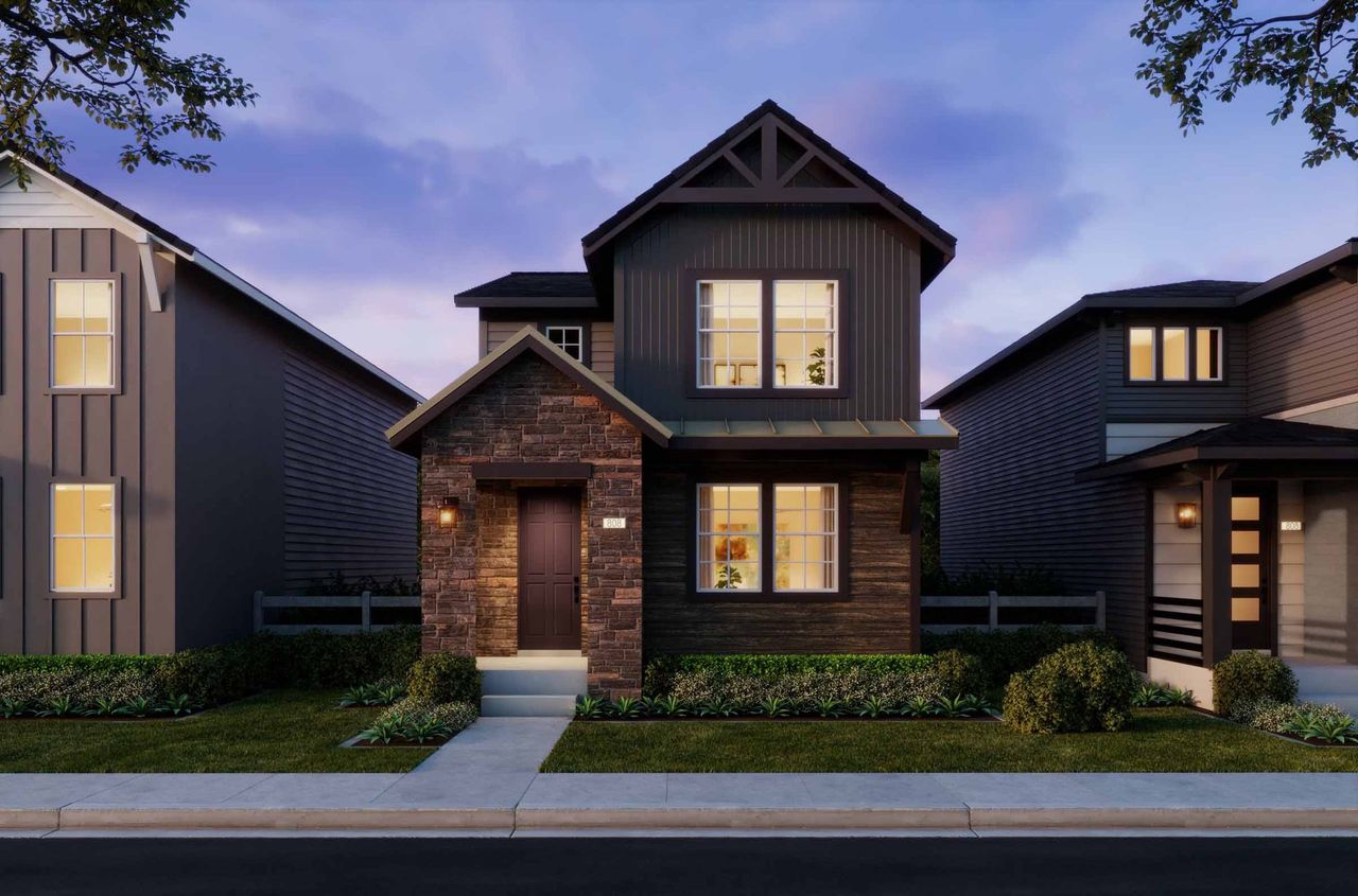 Representative exterior photo of a completed home built from the 2 by Risewell Homes in The Villas Collection at Sterling Ranch, Littleton, CO (Image 2).