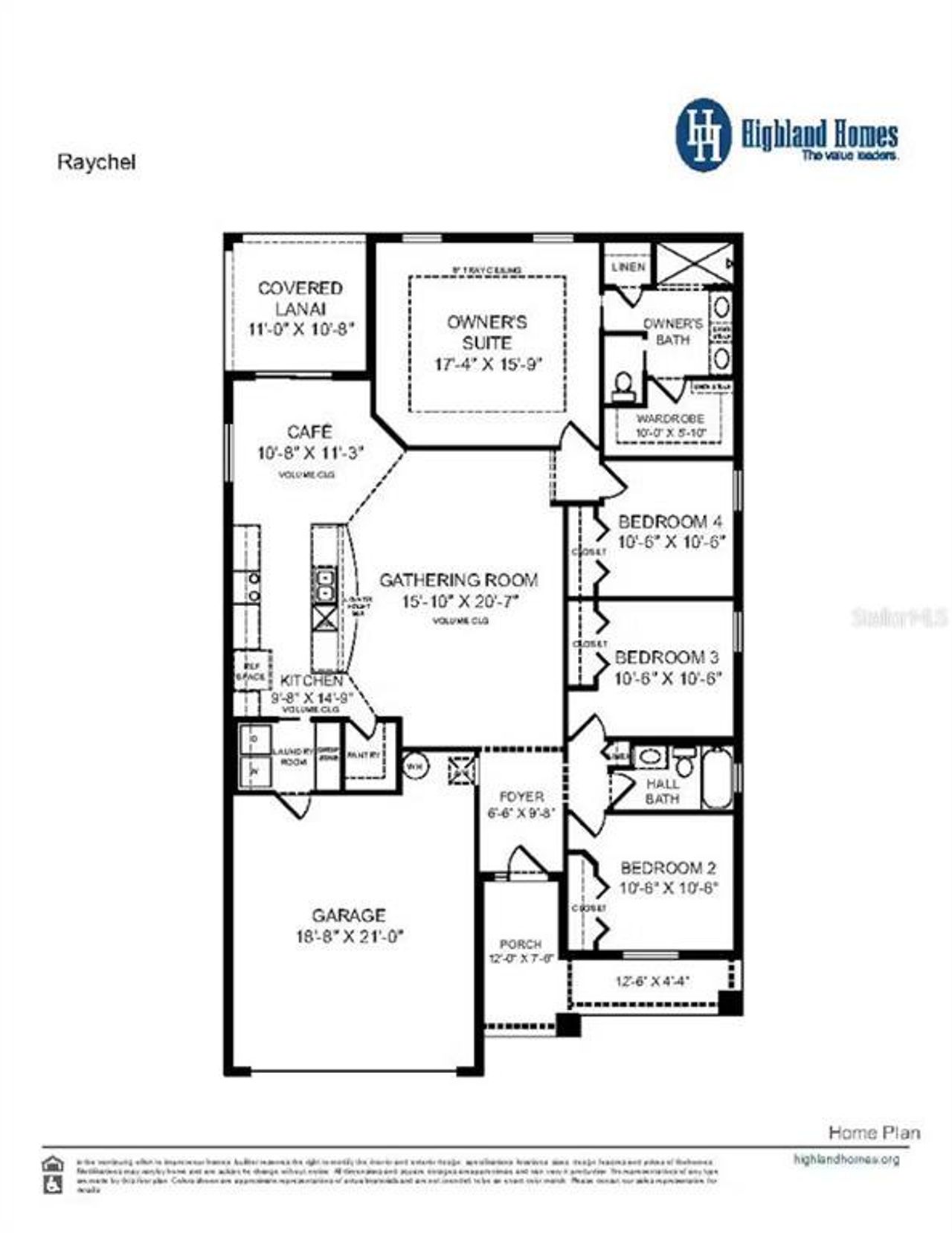 2D floor plan layout of this home in Geneva Landings, Davenport, FL (Image 2).