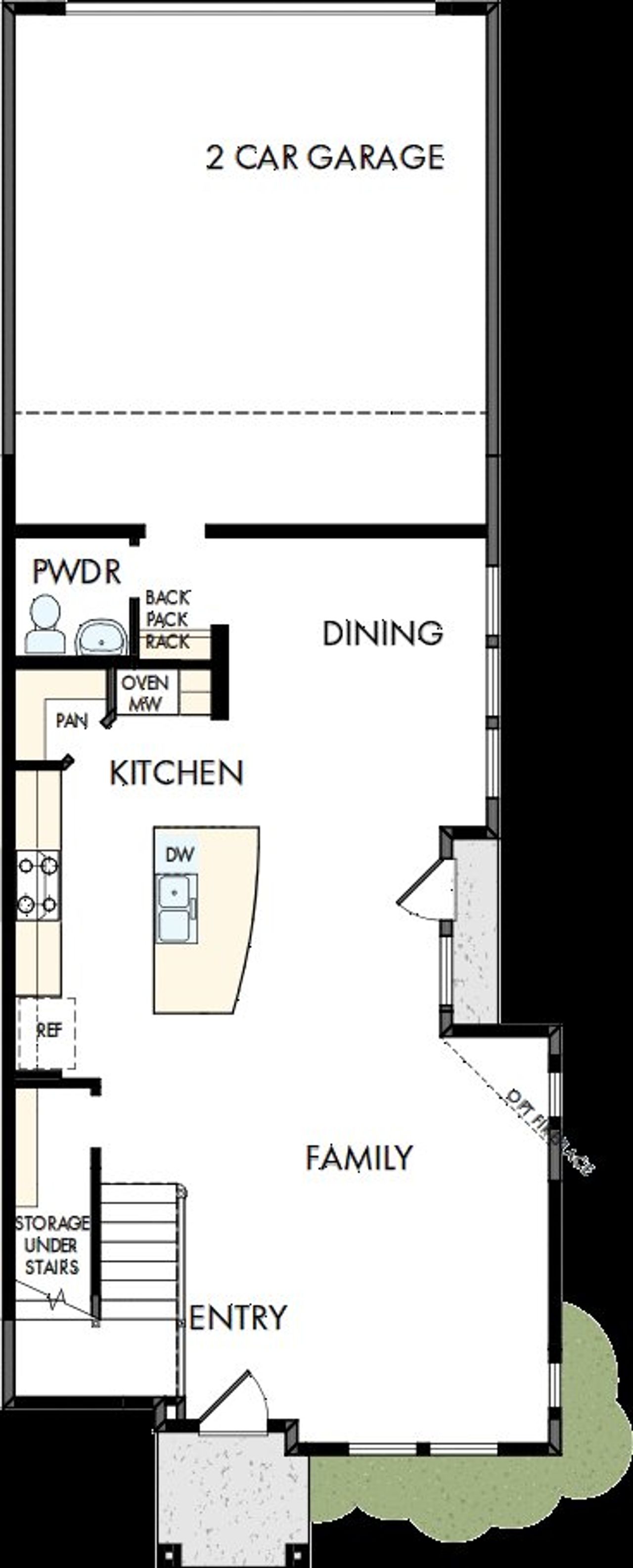 2D floor plan layout of this home in Karis - Cottage Series, Crowley, TX (Image 2).
