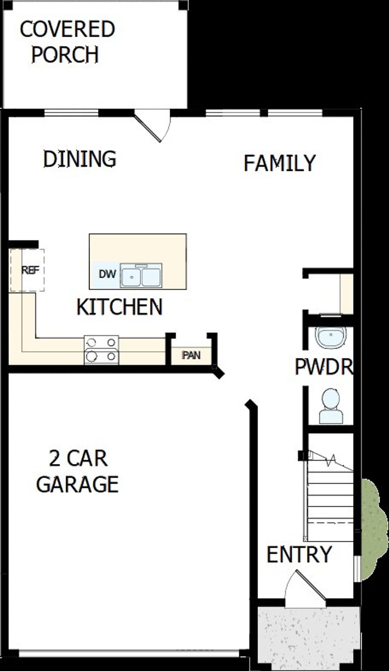 2D floor plan layout of this home in Easton Park – Nelson Village - Haven Series, Austin, TX (Image 2).