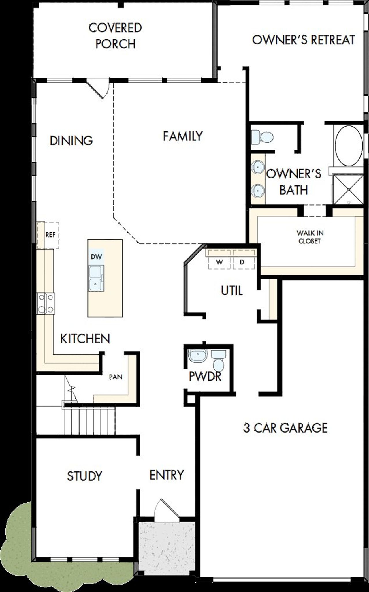 2D floor plan layout of this home in Treeline, Justin, TX (Image 2).