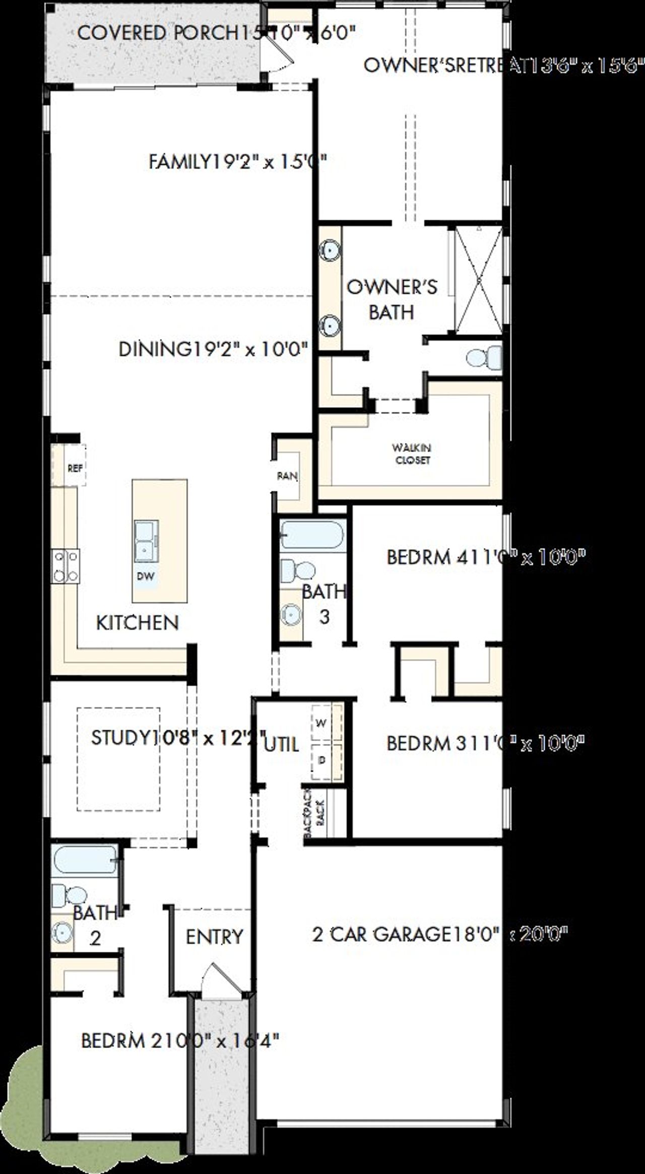 2D floor plan layout of this home in Harvest Green - Reserve Collection, Richmond, TX (Image 2). 2D floor plan layout of this home in Harvest Green - Reserve Collection, Richmond, TX (Image 2).