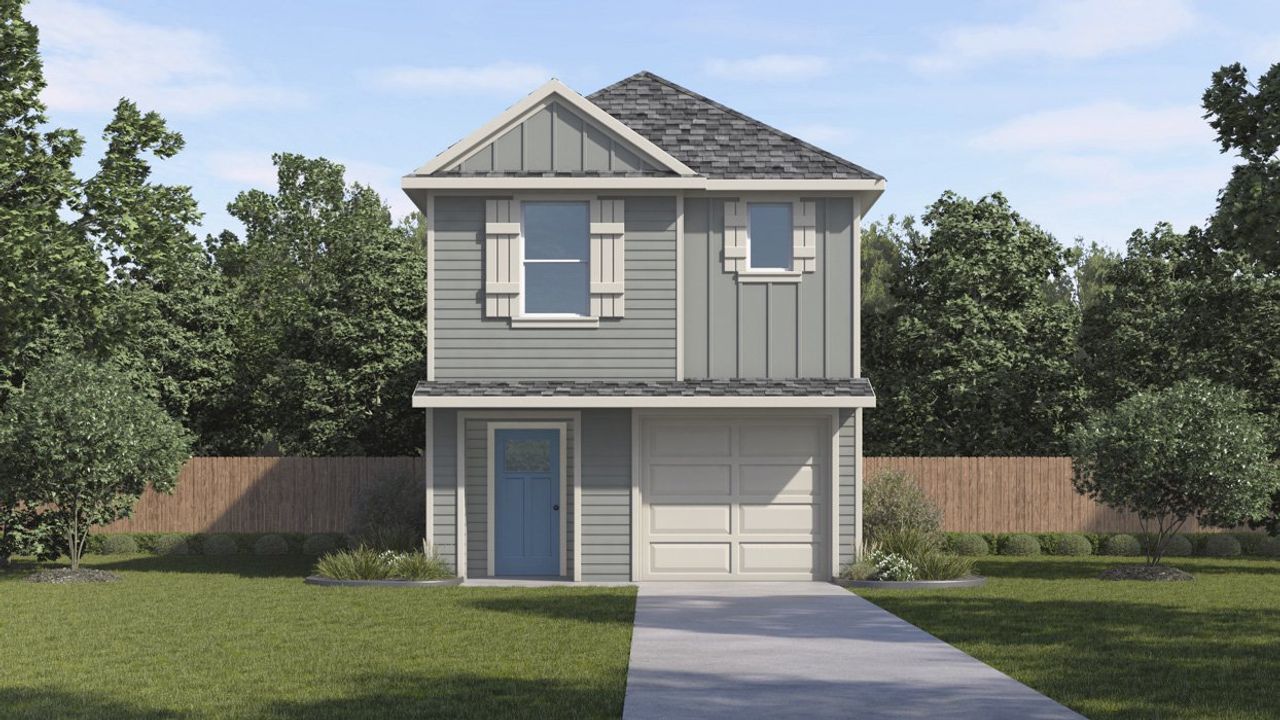 Representative exterior photo of a completed home built from the Denise by D.R. Horton in Arbor Trails North, Princeton, TX (Image 2).