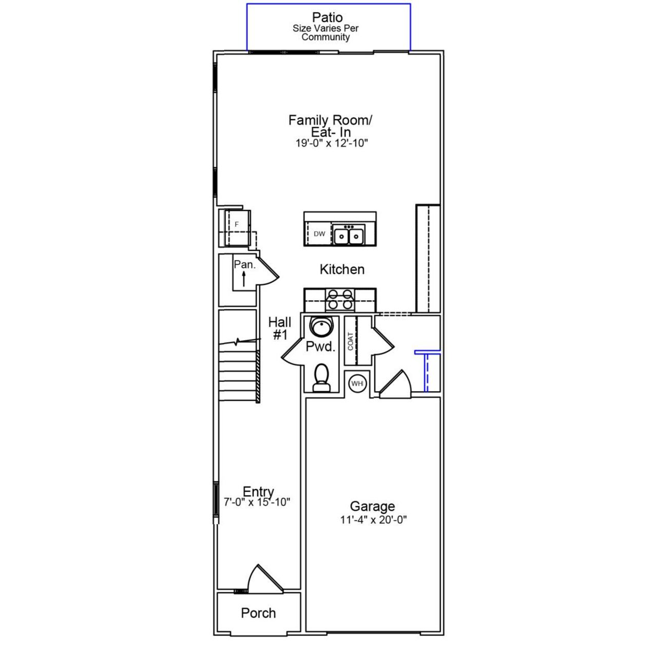2D floor plan layout of this home in Edwards Station, Taylors, SC (Image 2).