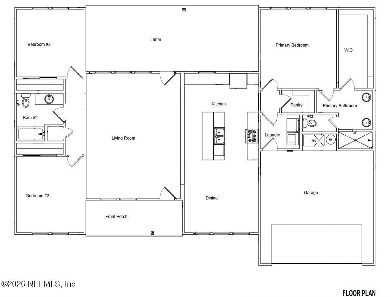 2D floor plan layout of this home in , Starke, FL (Image 2).