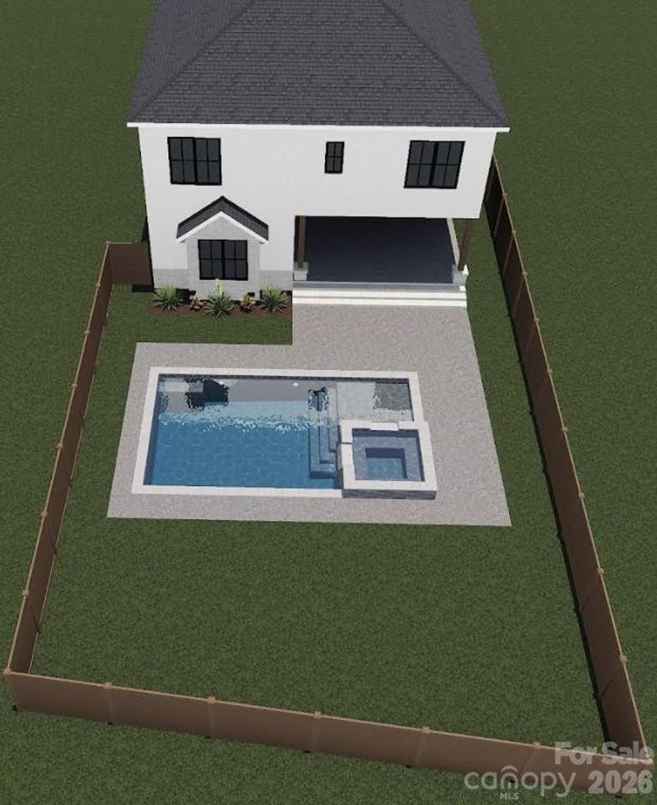 Exterior rendering of this home design in , Charlotte, NC (Image 2).