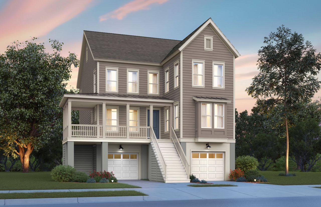 Representative exterior photo of a completed home built from the Poplar - Drive Under by Pulte Homes in Long Savanna, Charleston, SC (Image 2).