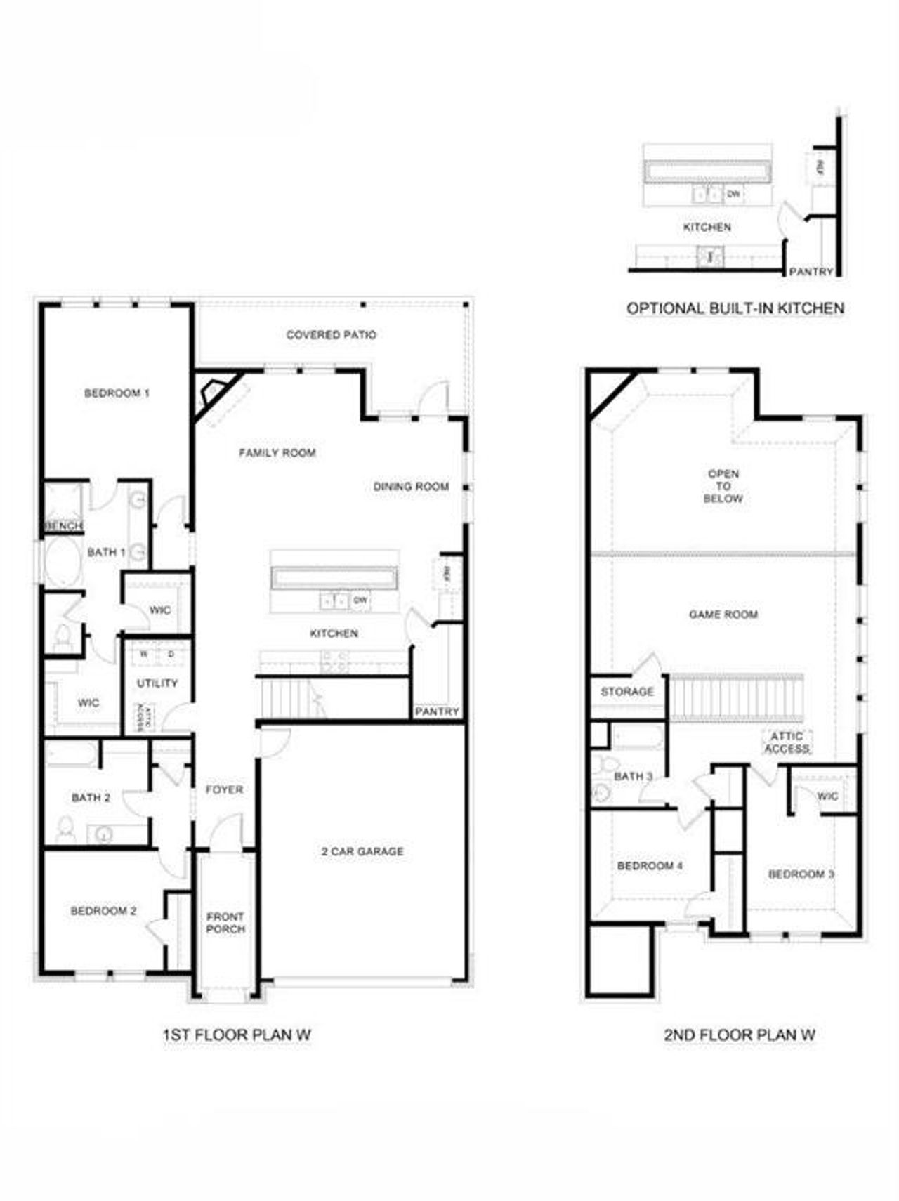 2D floor plan layout of this home in The Landing at Hidden Lakes, McKinney, TX (Image 2).