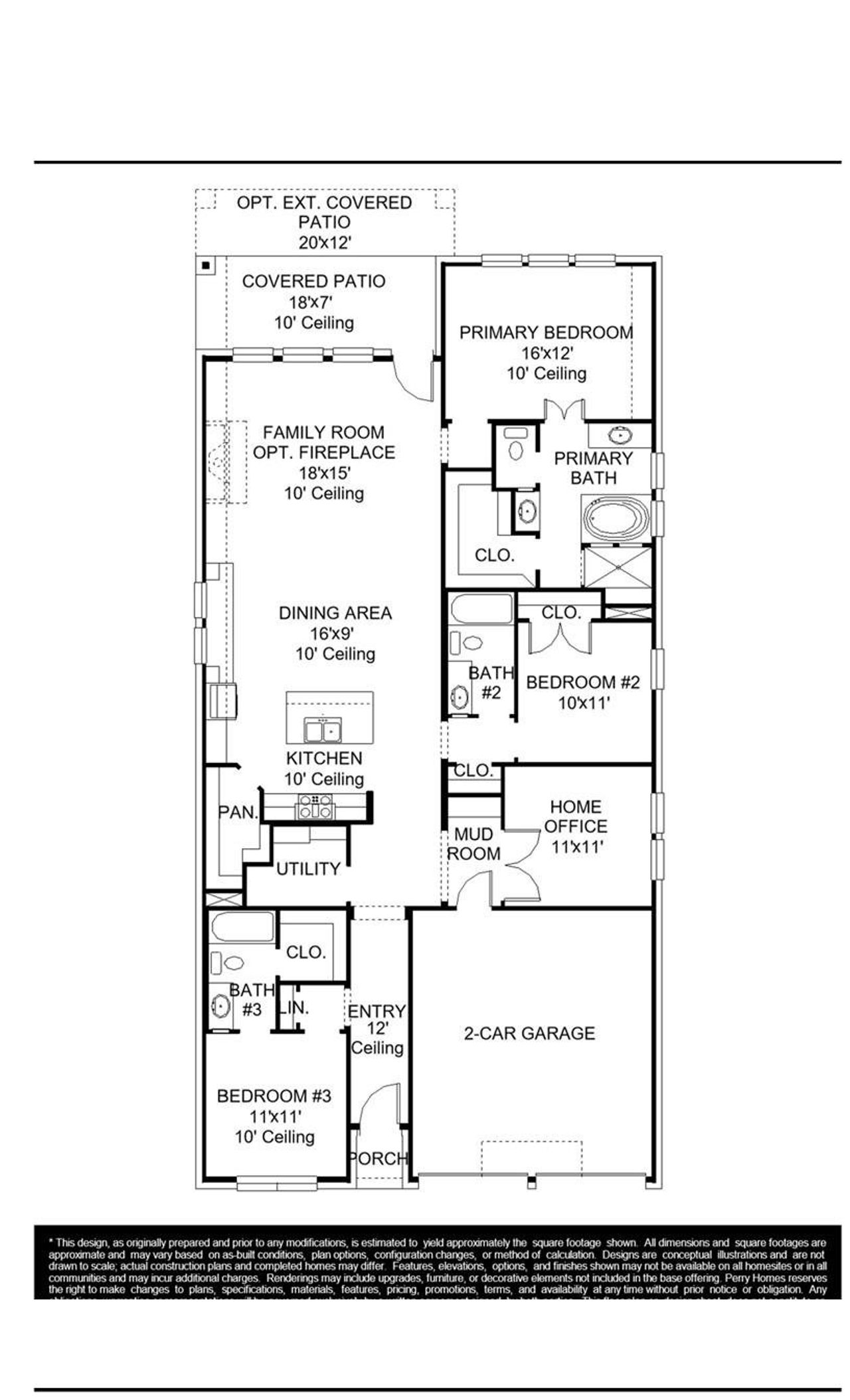 2D floor plan layout of this home in Juniper Springs, Lockhart, TX (Image 2).