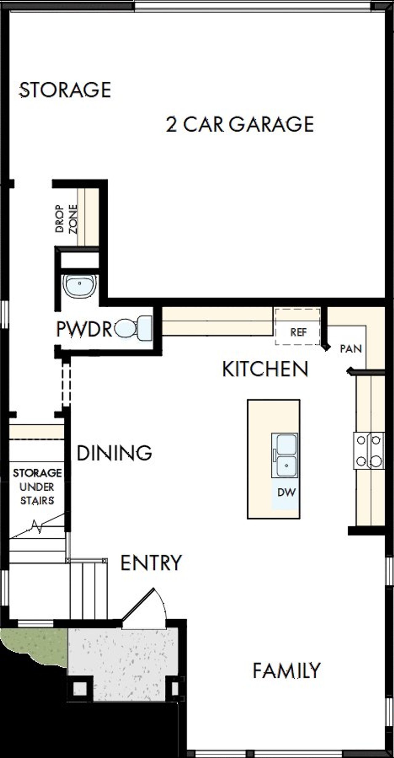 2D floor plan layout of this home in Baseline Peaks Collection, Broomfield, CO (Image 2).