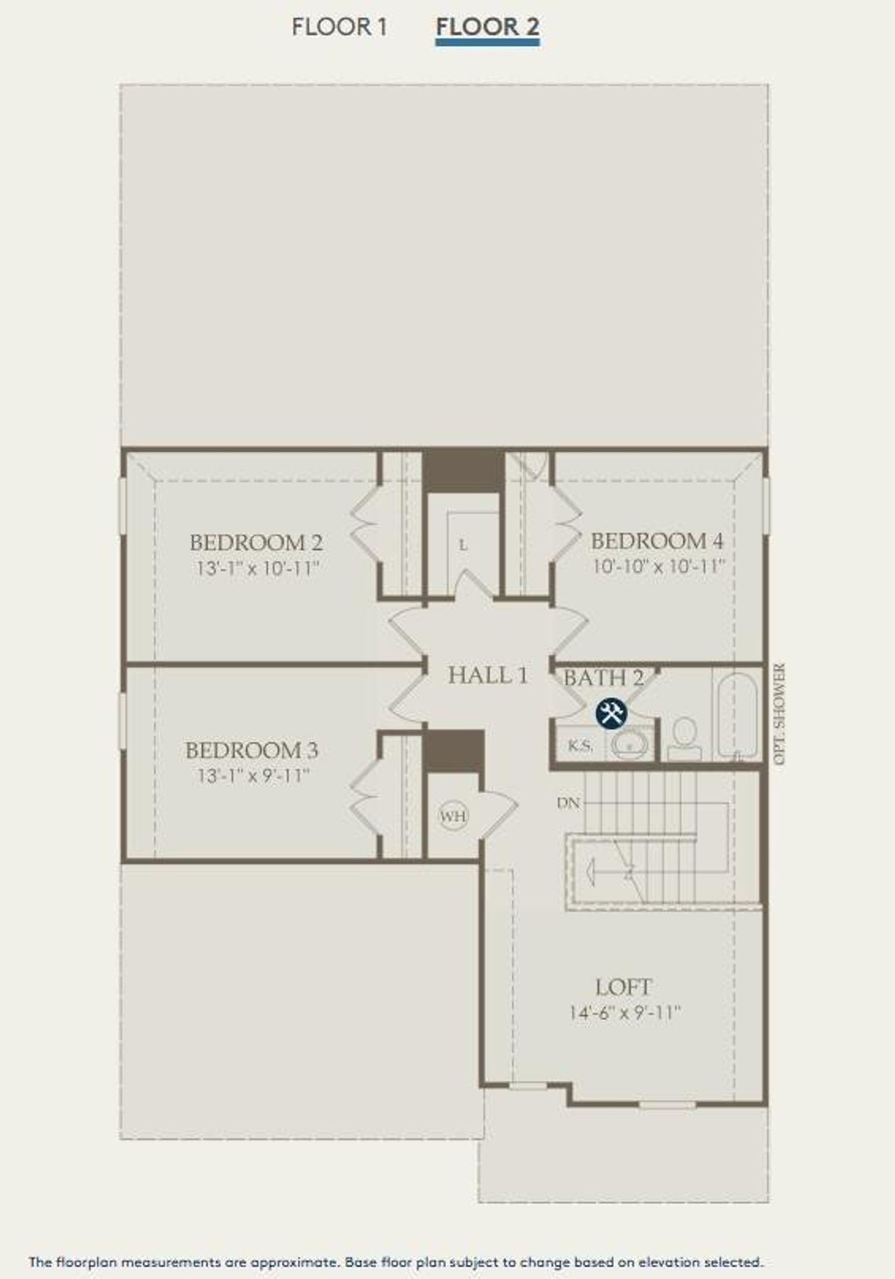 2D floor plan layout of this home in Ryehill, Sugar Land, TX (Image 2).