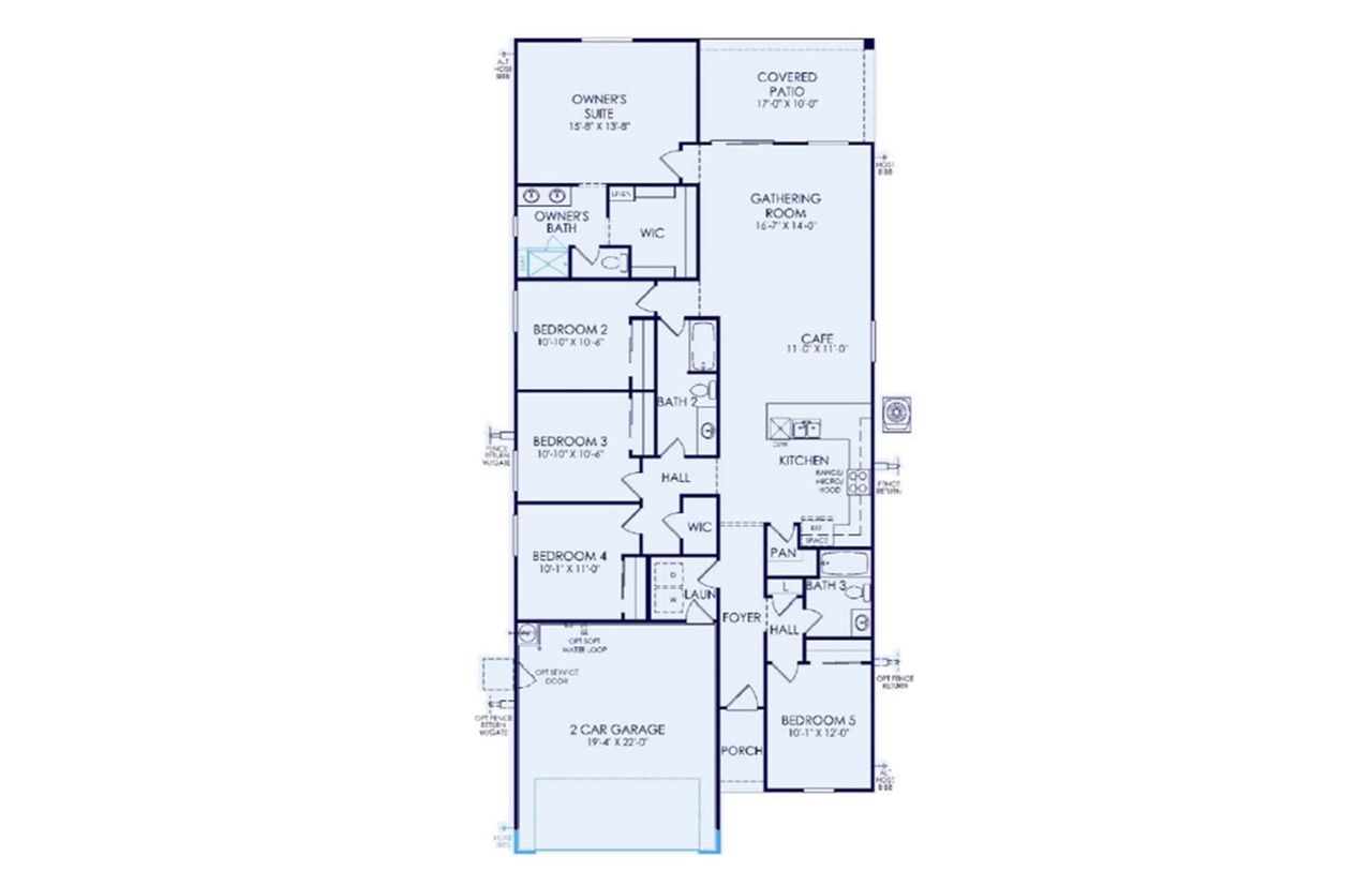 2D floor plan layout of this home in Hayden Estates, Buckeye, AZ (Image 2).