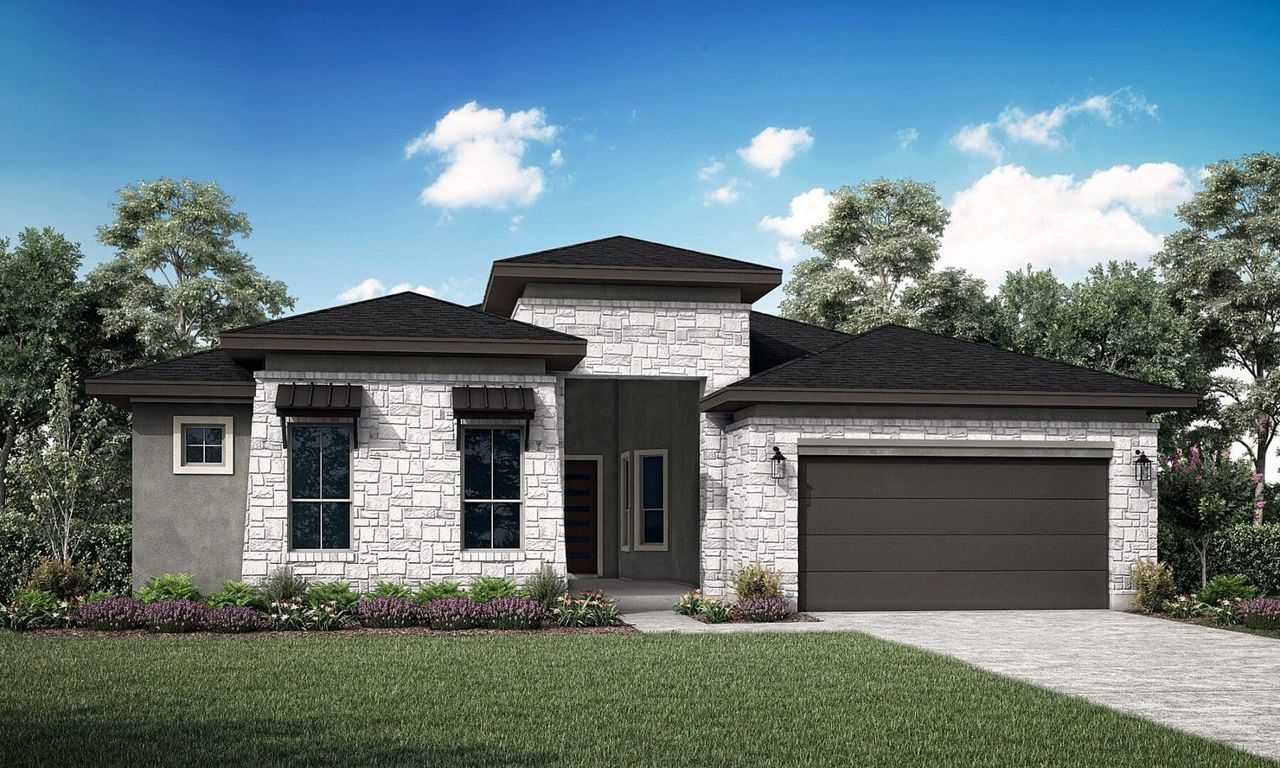Rochelle Floor Plan Elevation B in Audubon 60's, Magnolia | Sitterle Homes