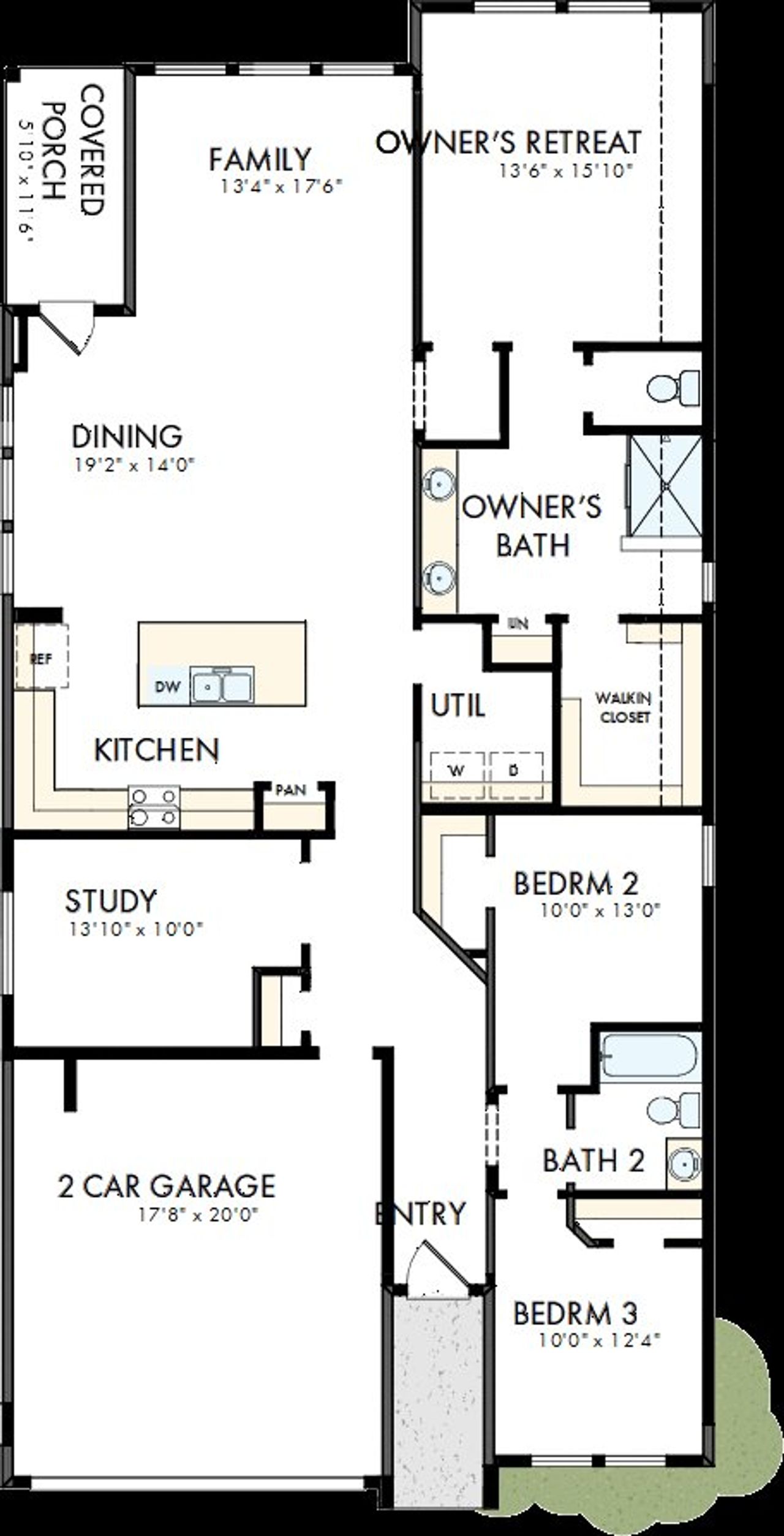 2D floor plan layout of this home in South Brook, Leander, TX (Image 2). 2D floor plan layout of this home in South Brook, Leander, TX (Image 2).