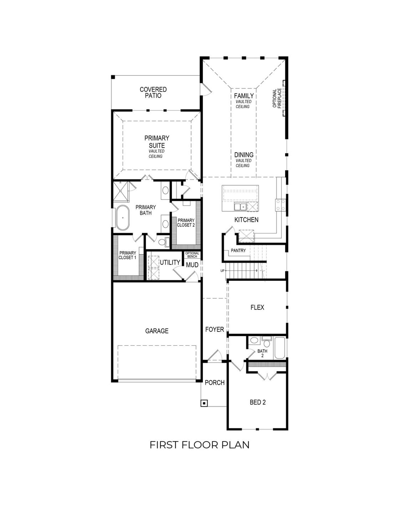 2D floor plan layout of this home in Marine Creek Ranch, Fort Worth, TX (Image 2).