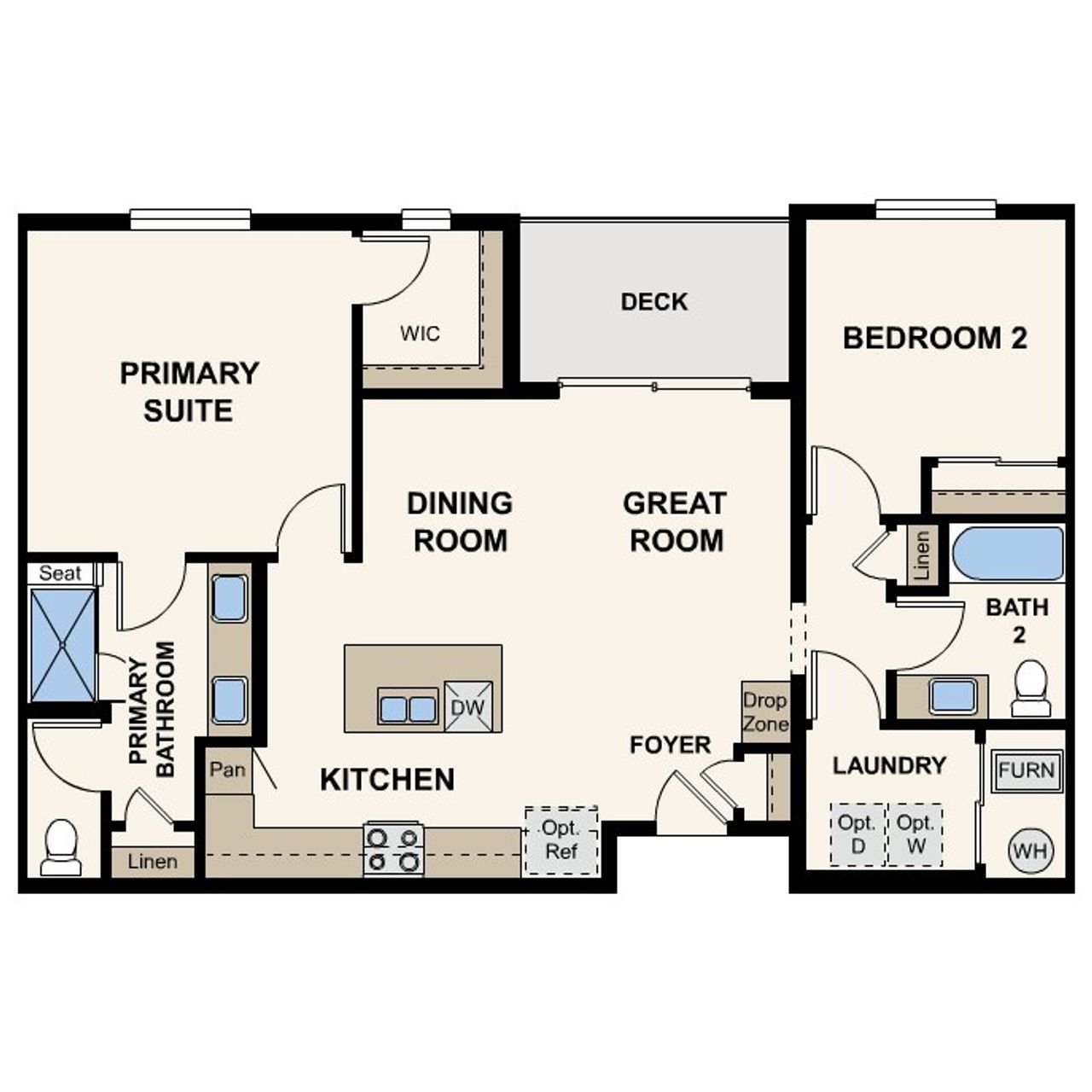 2D floor plan layout of this home in Grand Vue at Interlocken, Broomfield, CO (Image 2). 2D floor plan layout of this home in Grand Vue at Interlocken, Broomfield, CO (Image 2).