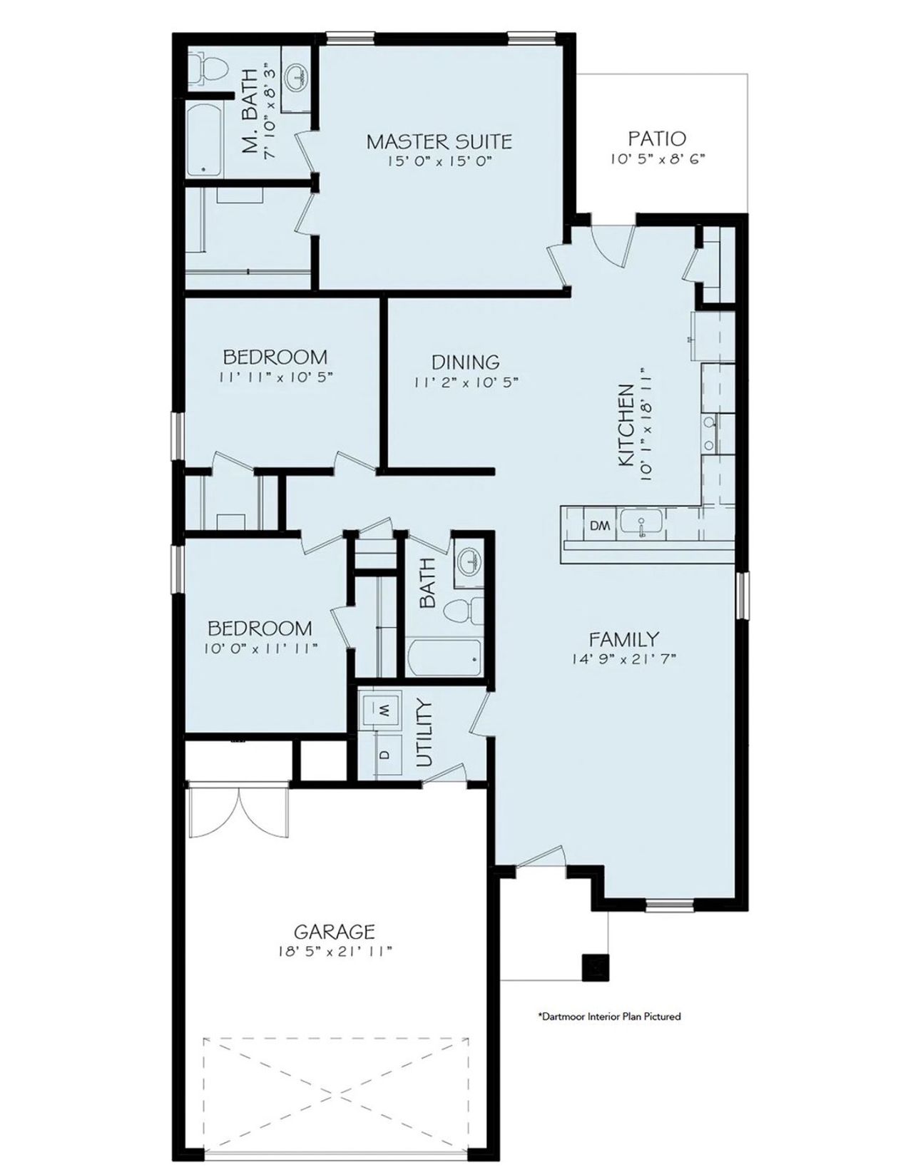 2D floor plan layout for the The Camargue by Wyldewood Homes in Washington Meadows, Sherman, TX (Image 2). 2D floor plan layout for the The Camargue by Wyldewood Homes in Washington Meadows, Sherman, TX (Image 2).