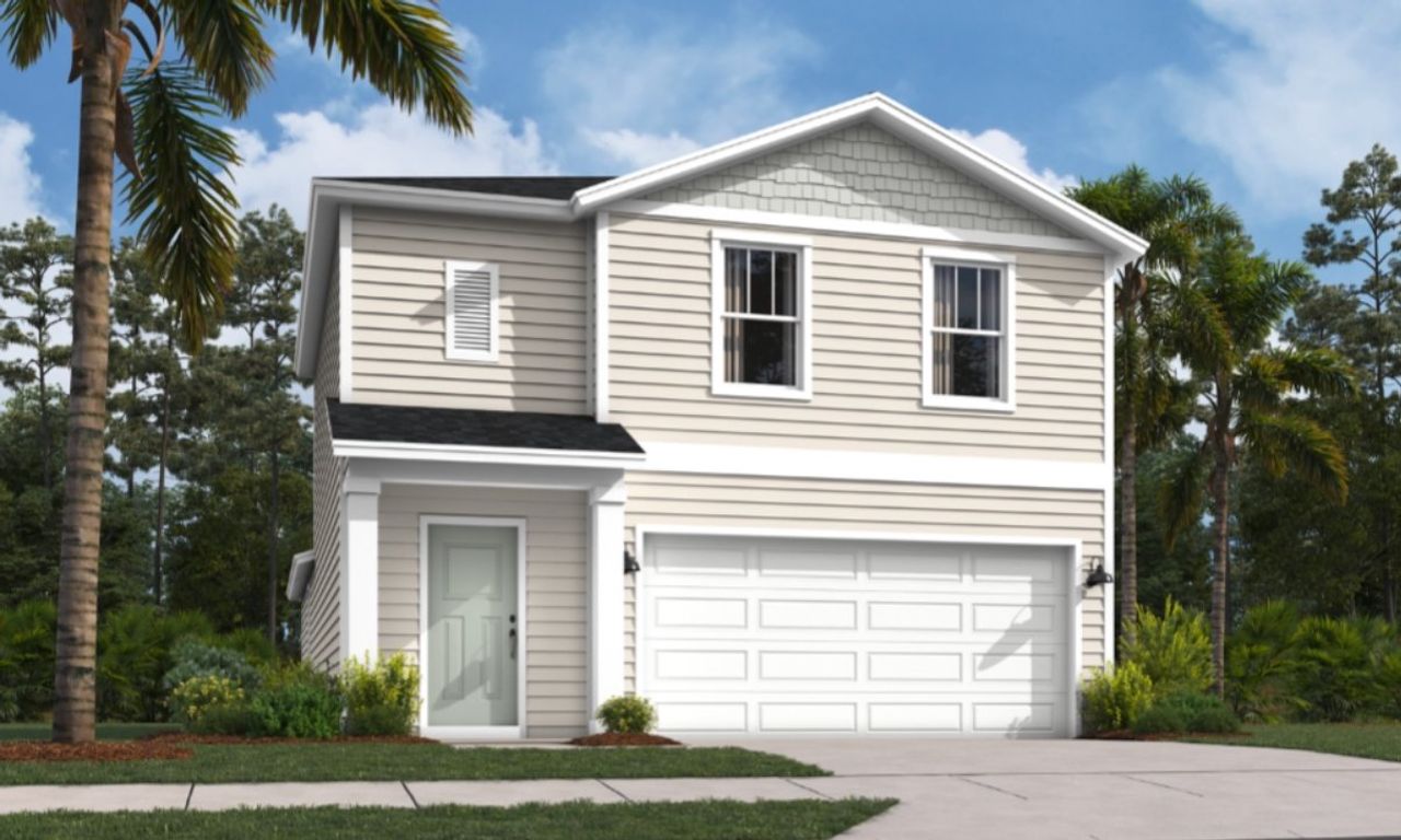 Representative exterior photo of a completed home built from the Azalea by Breeze Homes in Kings Landing, Jacksonville, FL (Image 2).