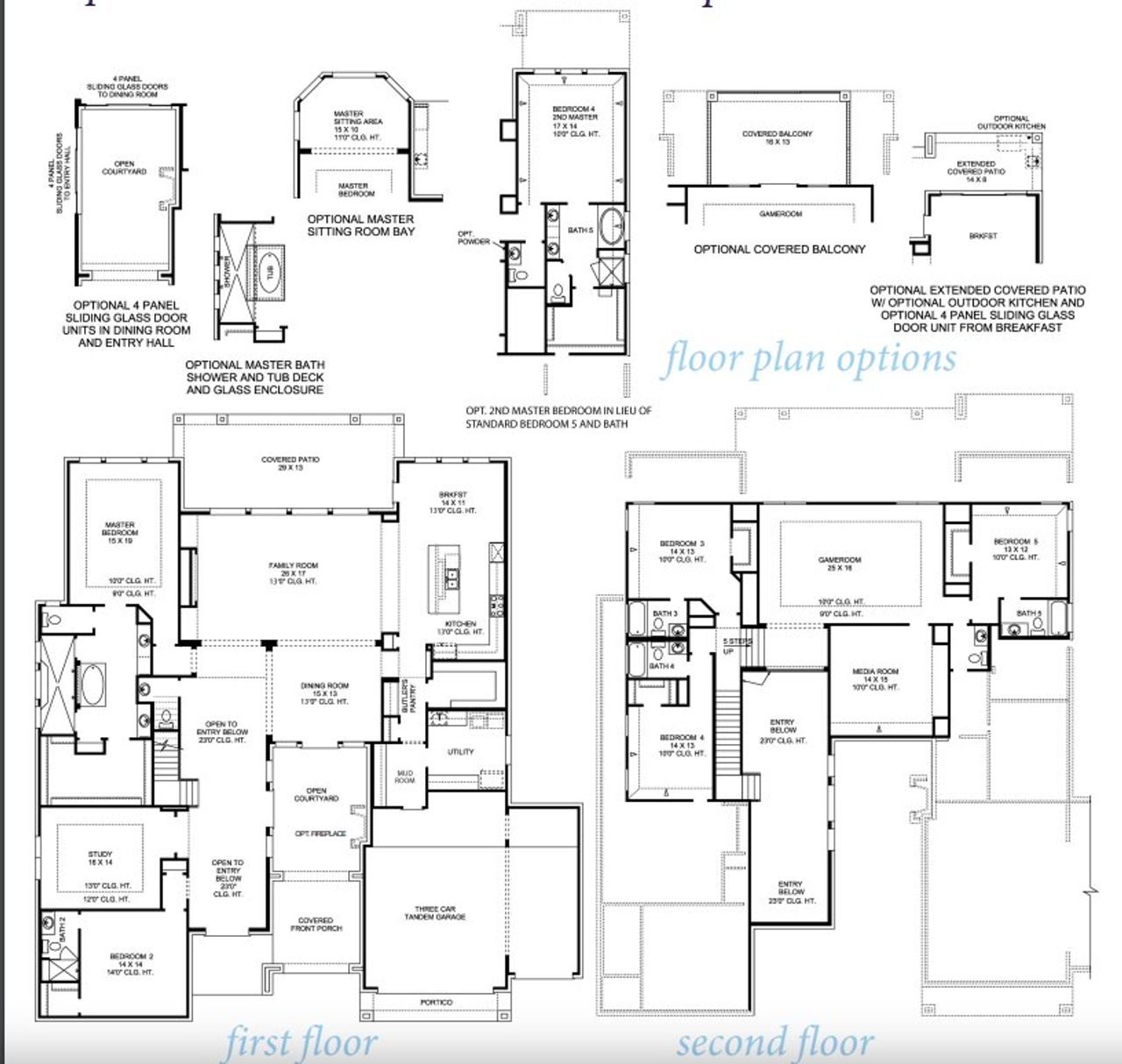 2D floor plan layout for the Amherst II 5326 by J. Patrick Homes in Sienna 90' Lots, Missouri City, TX (Image 2). 2D floor plan layout for the Amherst II 5326 by J. Patrick Homes in Sienna 90' Lots, Missouri City, TX (Image 2).