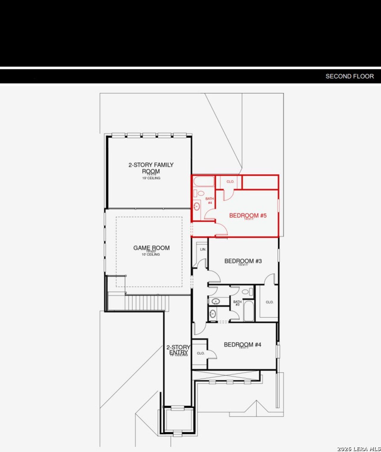 2D floor plan layout of this home in Corley Farms, Boerne, TX (Image 2).