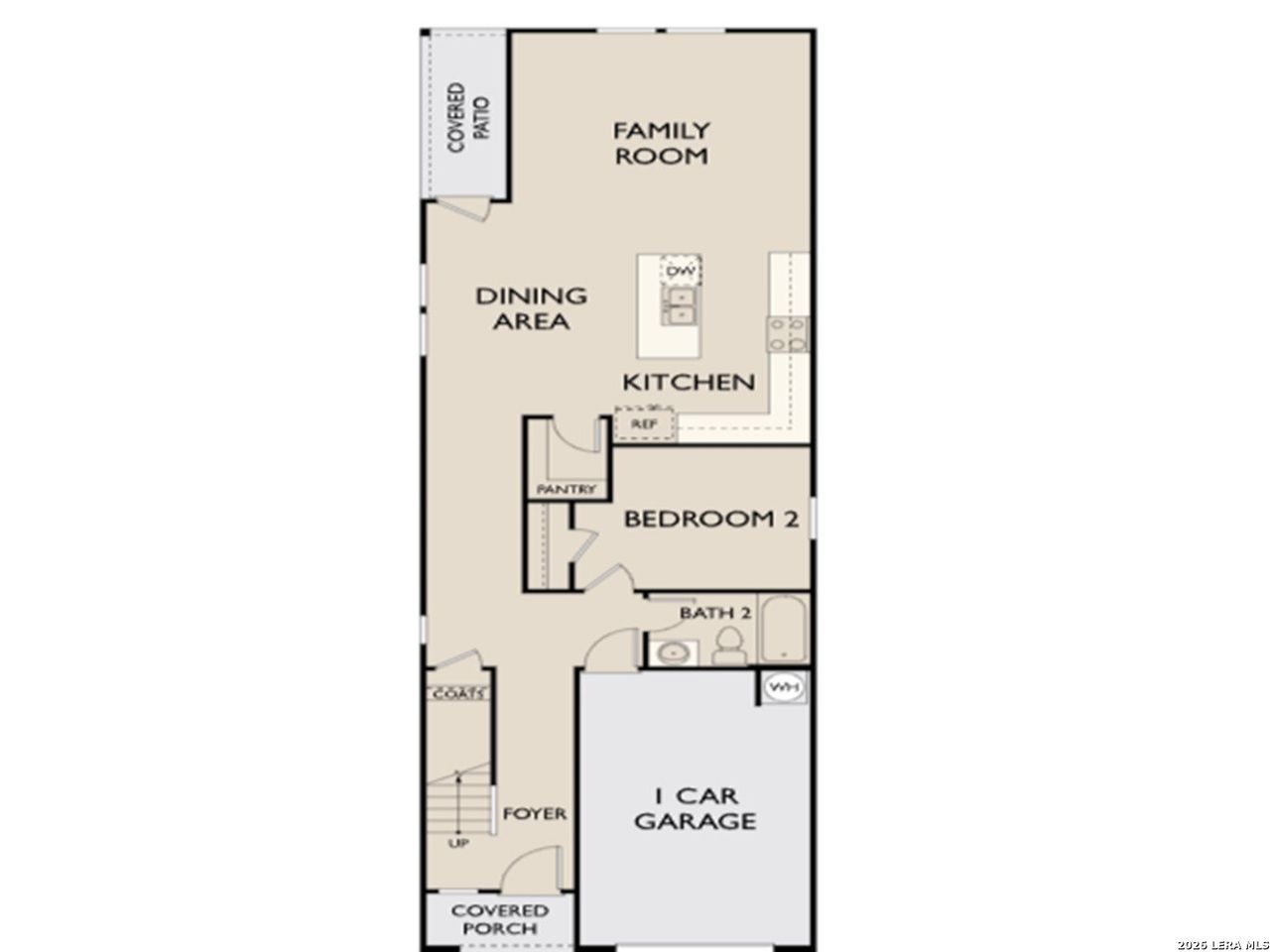 2D floor plan layout of this home in Sutton Farms, San Antonio, TX (Image 2).