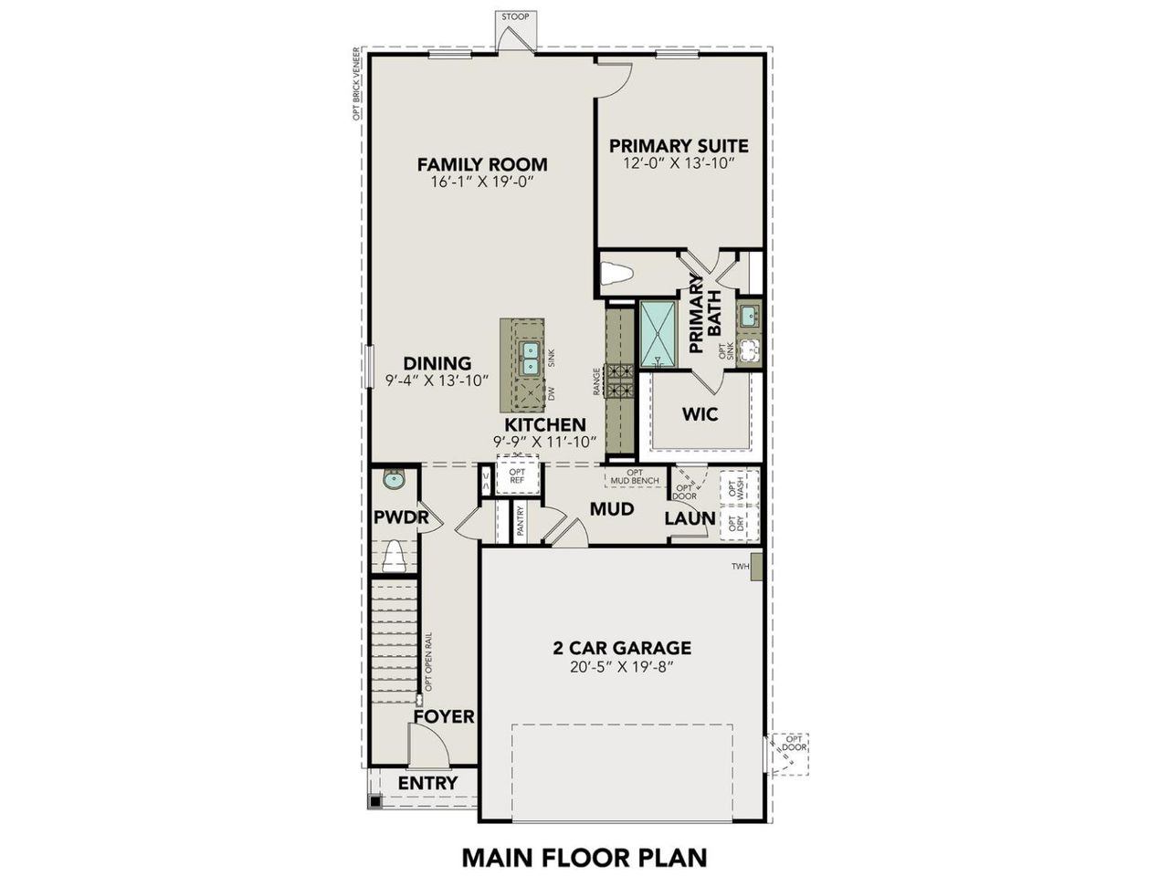 2D floor plan layout for the The Blanco C by Davidson Homes LLC in Agave, San Antonio, TX (Image 2).