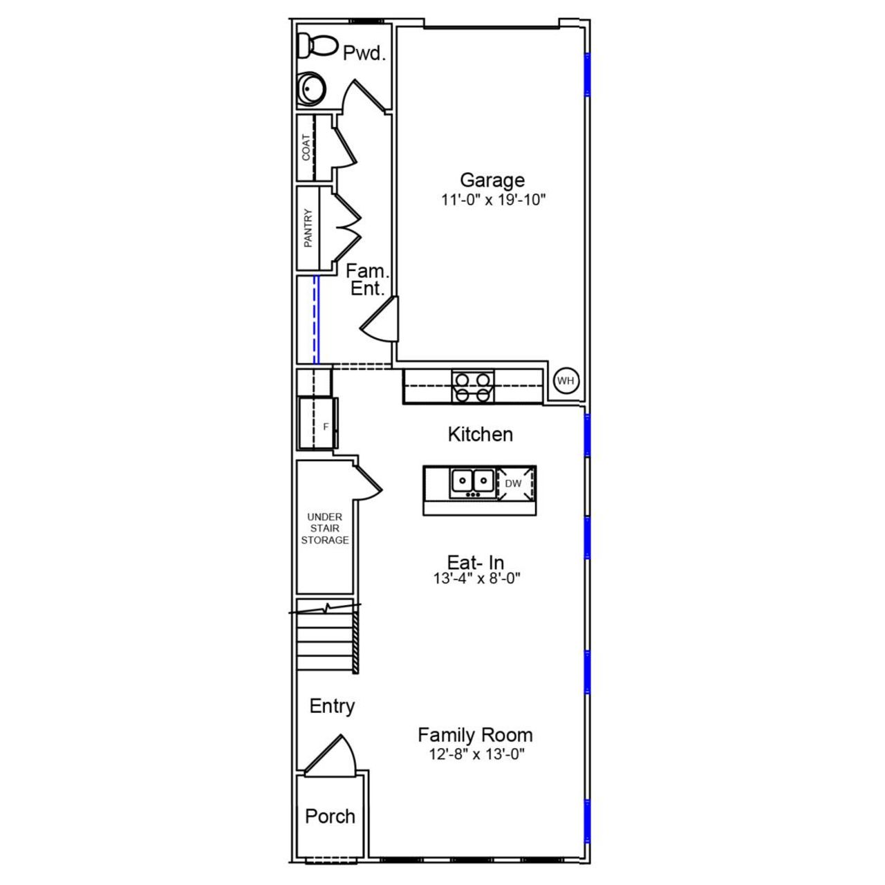 2D floor plan layout of this home in Sloan Station, Charlotte, NC (Image 2).