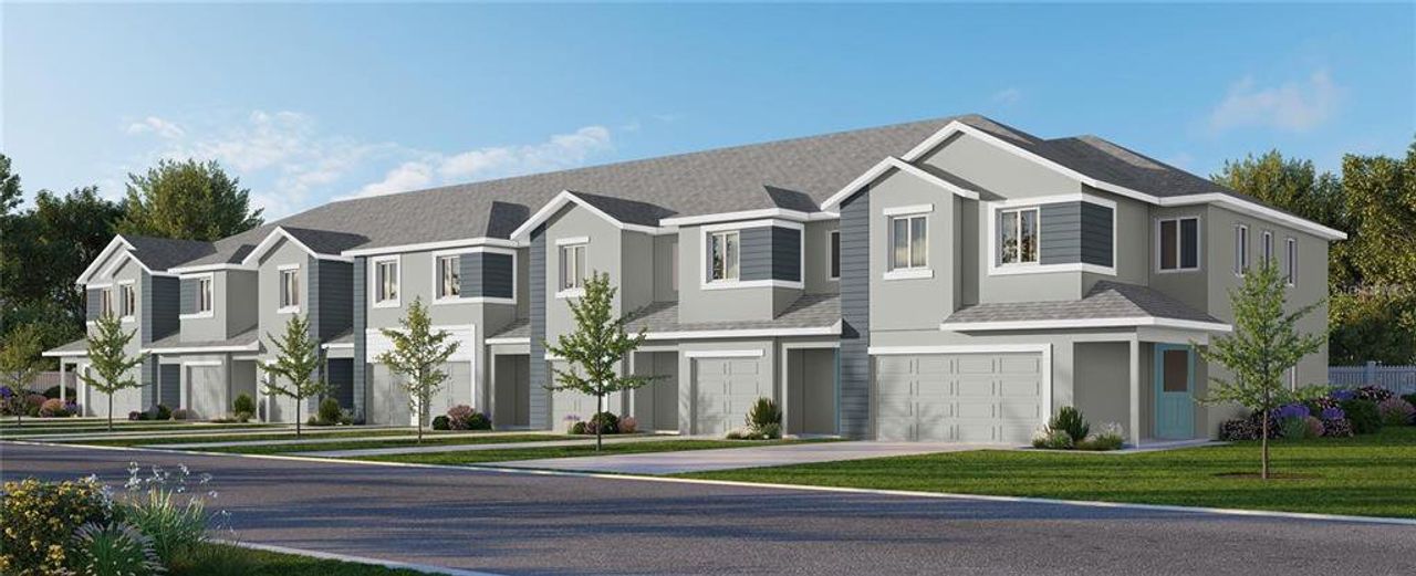 Front exterior of a new home in , Riverview, FL, highlighting curb appeal (Image 2).