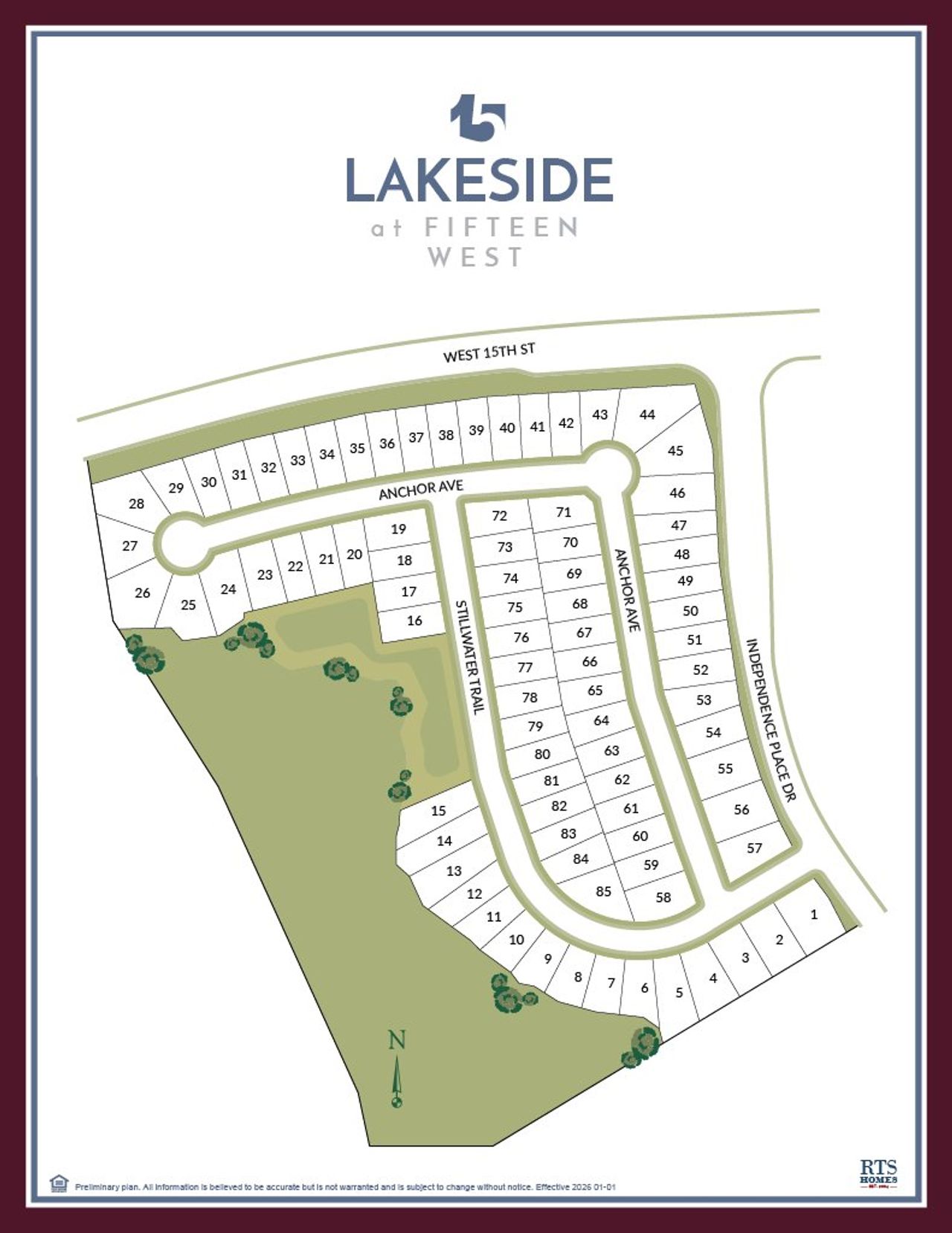 2D floor plan layout of this home in Lakeside at Fifteen West, Hinesville, GA (Image 2).