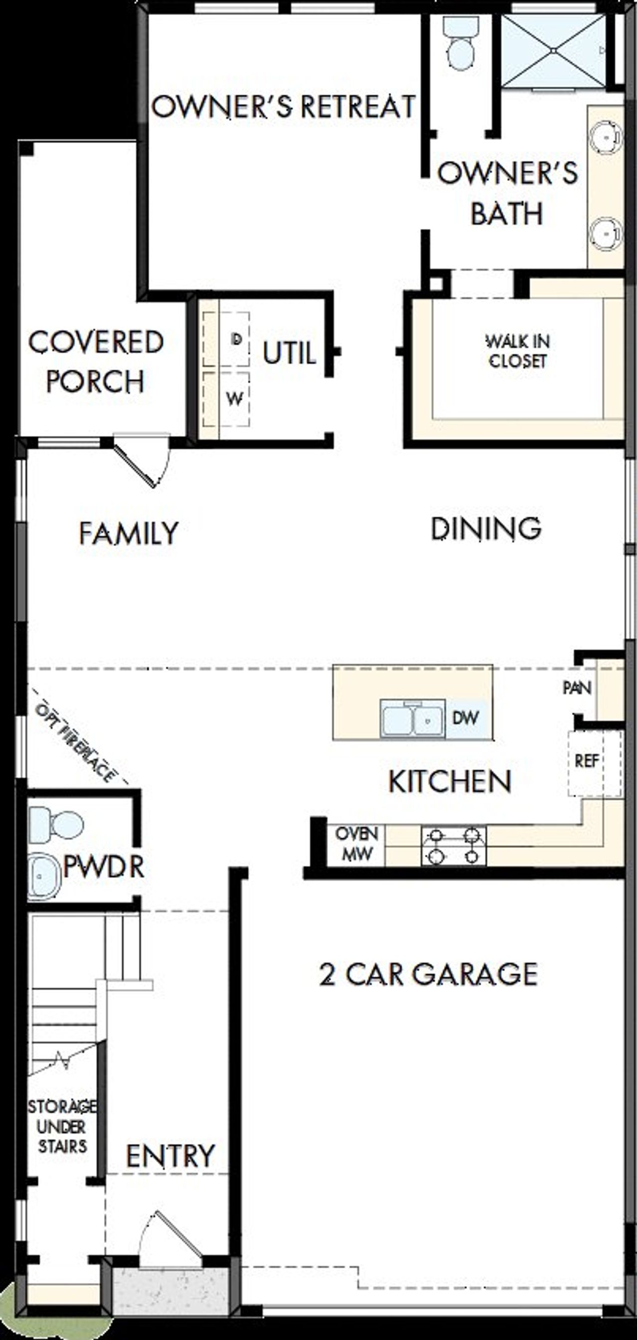 2D floor plan layout of this home in Solterra - Garden Series, Mesquite, TX (Image 2).