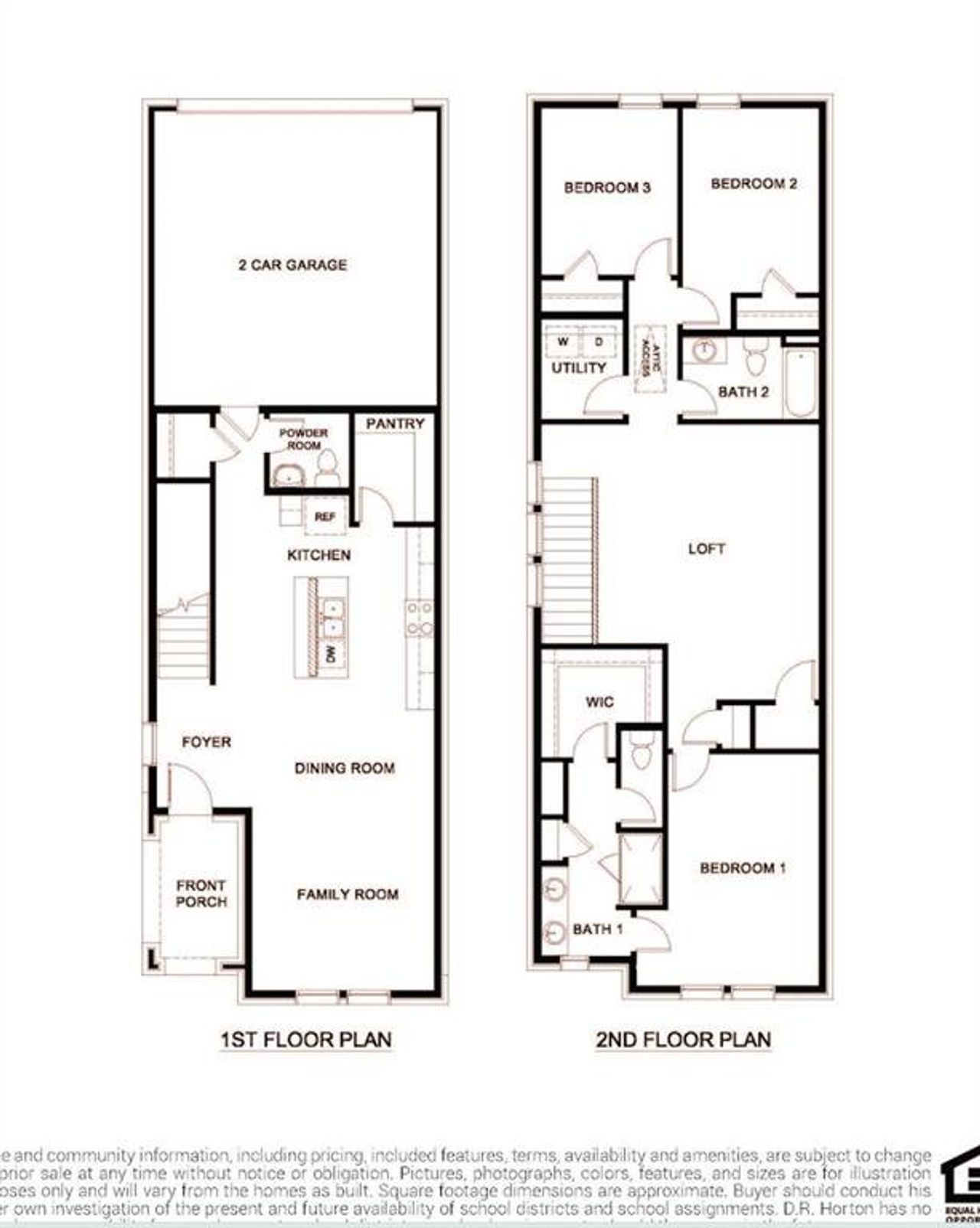 2D floor plan layout of this home in Waterbend, Euless, TX (Image 2).