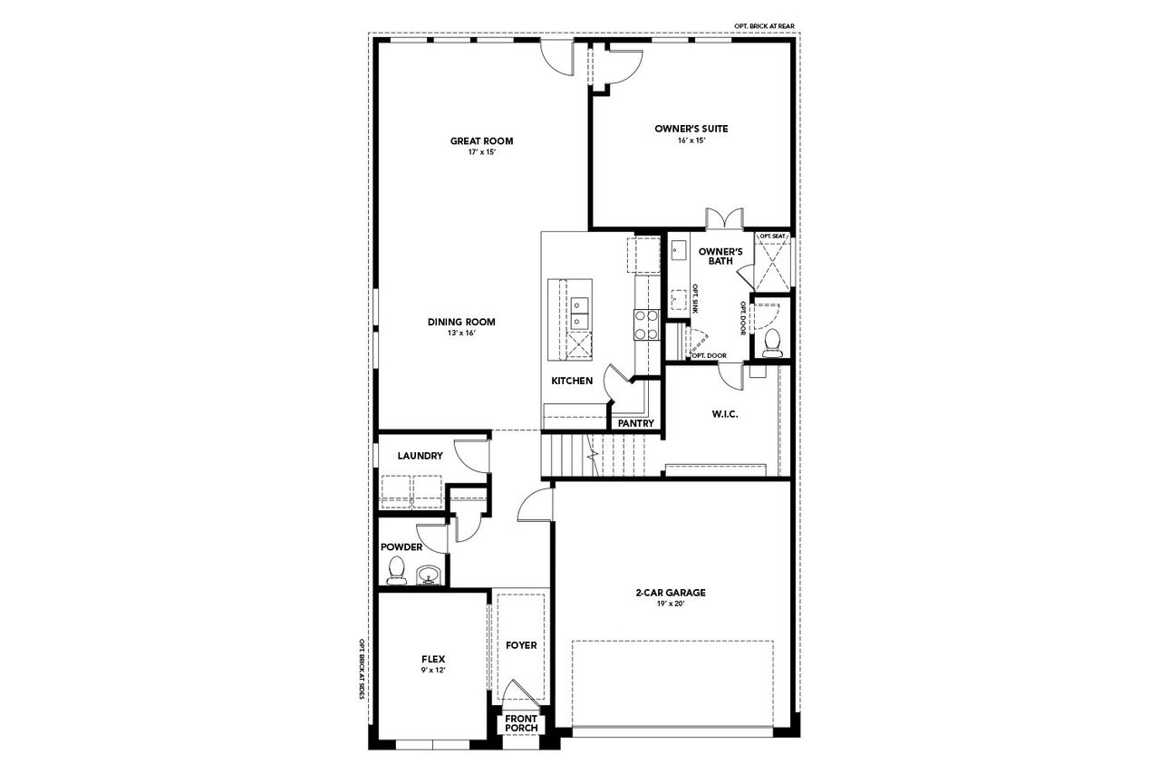 2D floor plan layout of this home in Briarwood, Elgin, TX (Image 2).